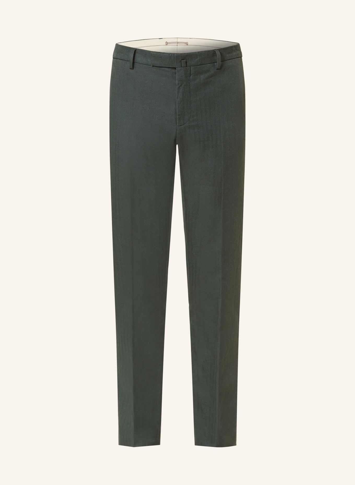 HACKETT LONDON Oblekové kalhoty Slim Fit se lnem, Barva: 670 BOTTLE GREEN (Obrázek 1)