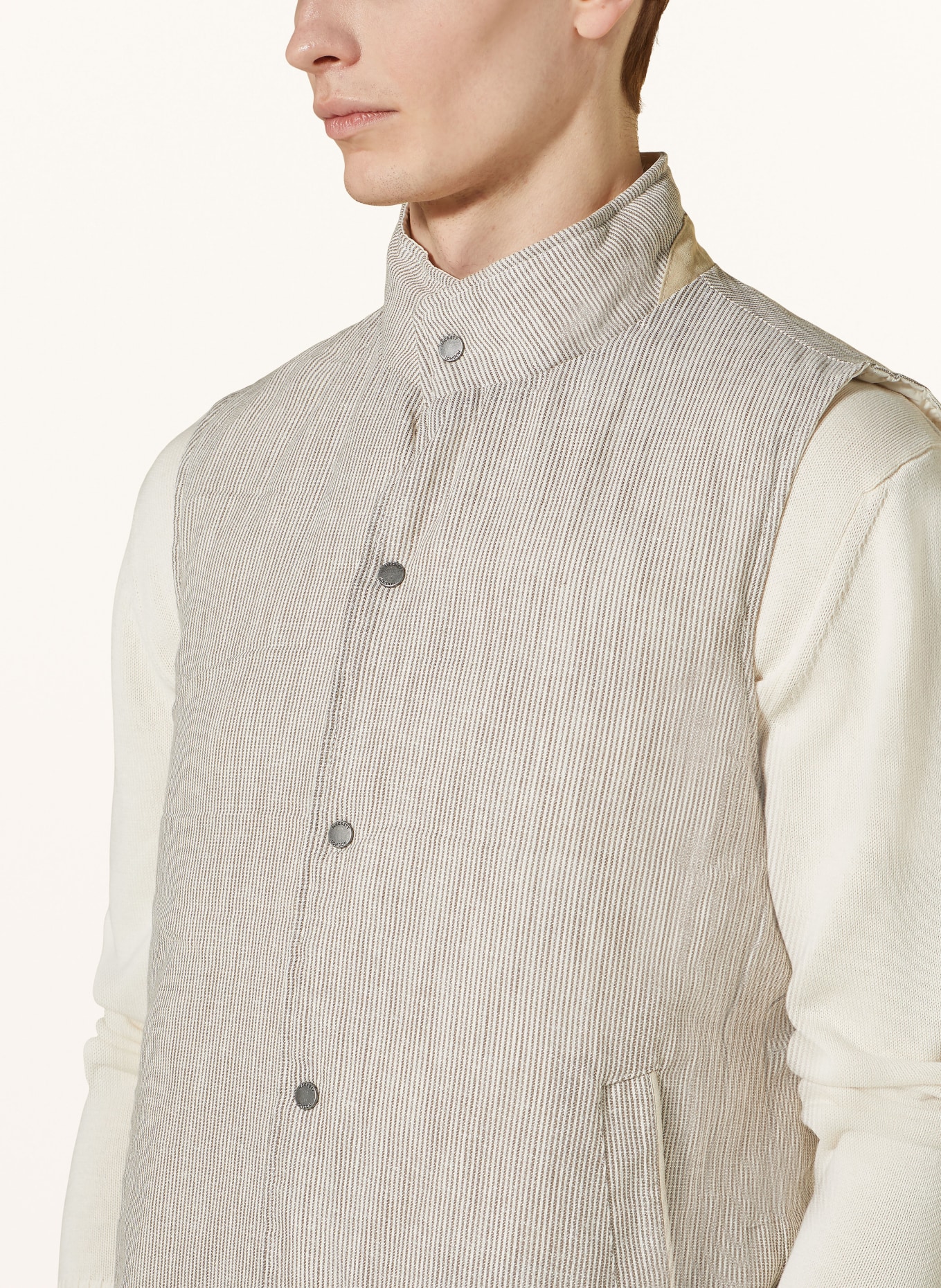 HACKETT LONDON Quilted vest reversible, Color: BEIGE/ ECRU (Image 6)