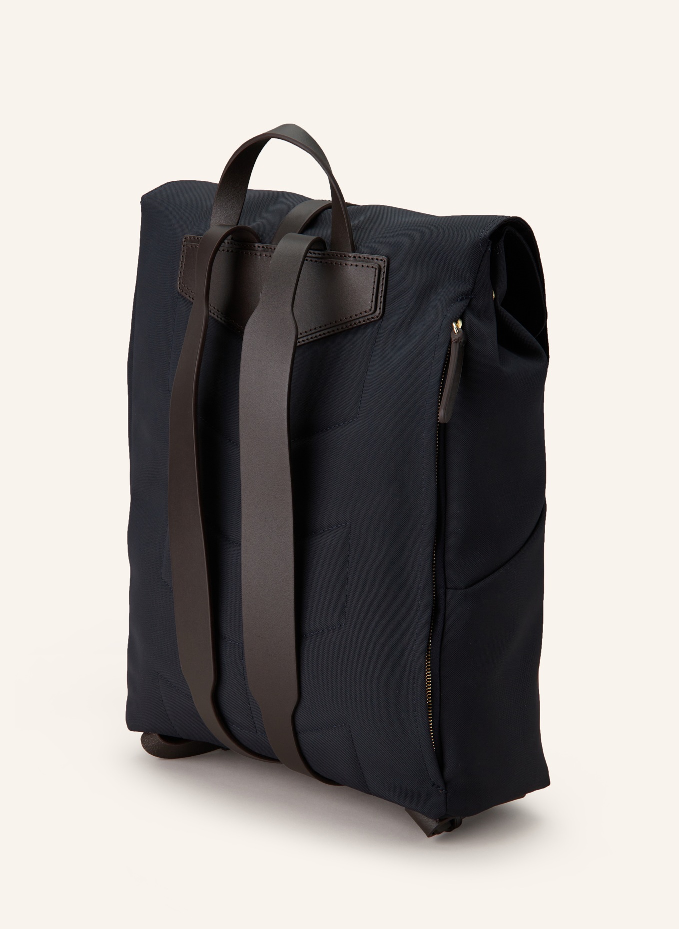 MISMO Backpack with laptop compartment, Color: DARK BLUE/ DARK BROWN (Image 2)