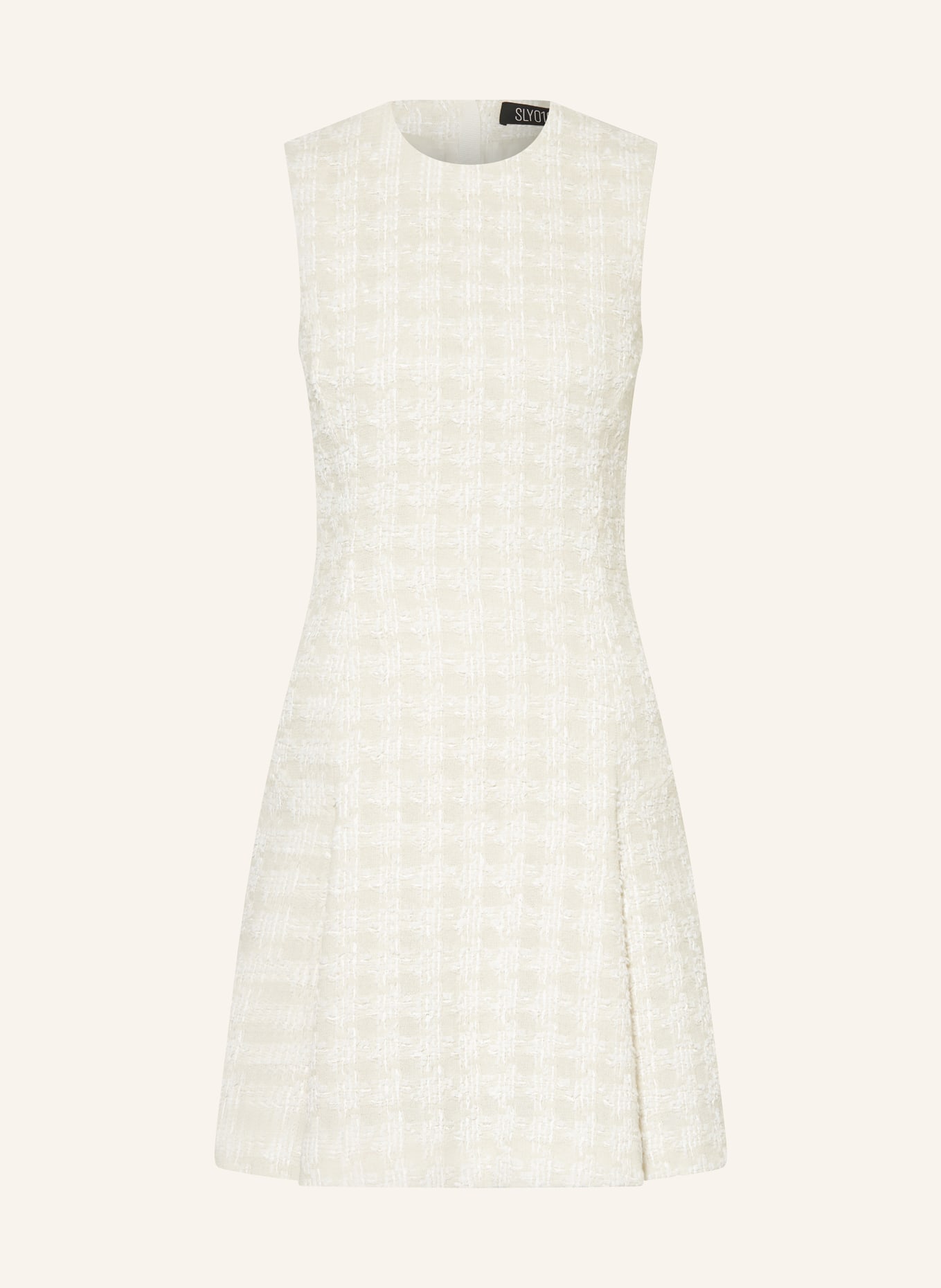SLY 010 Tweed dress YVONNE, Color: CREAM/ WHITE (Image 1)