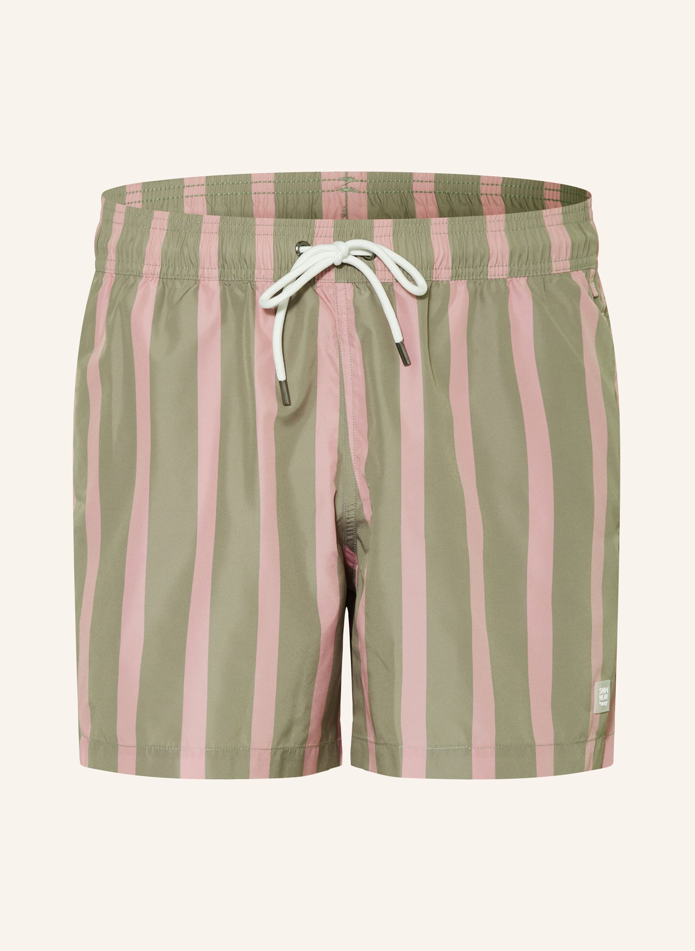 mey Swim Shorts series PREPPY LINES, Color: PINK/ GRAY (Image 1)