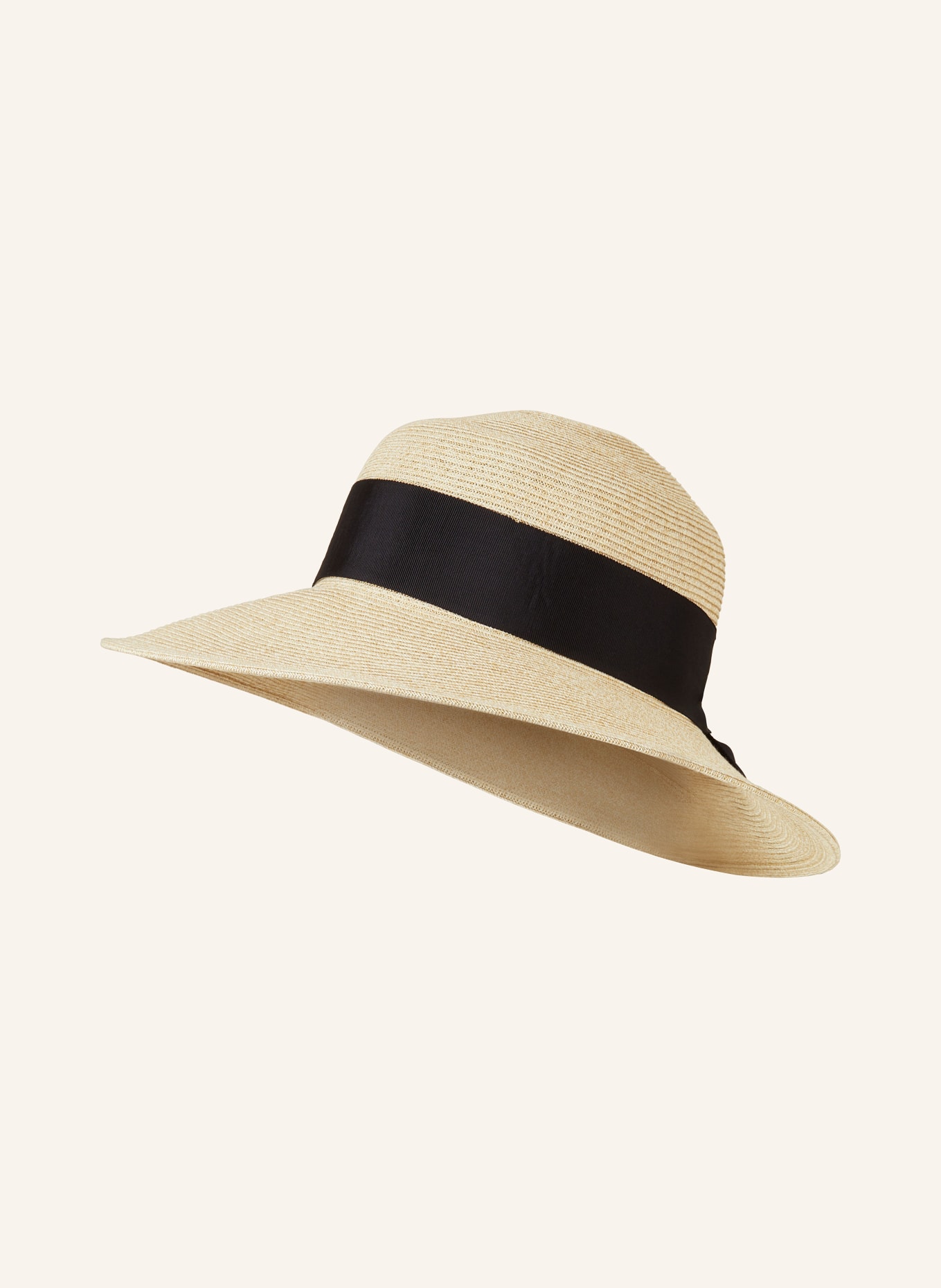 LOEVENICH Straw hat, Color: LIGHT BROWN/ BLACK (Image 1)