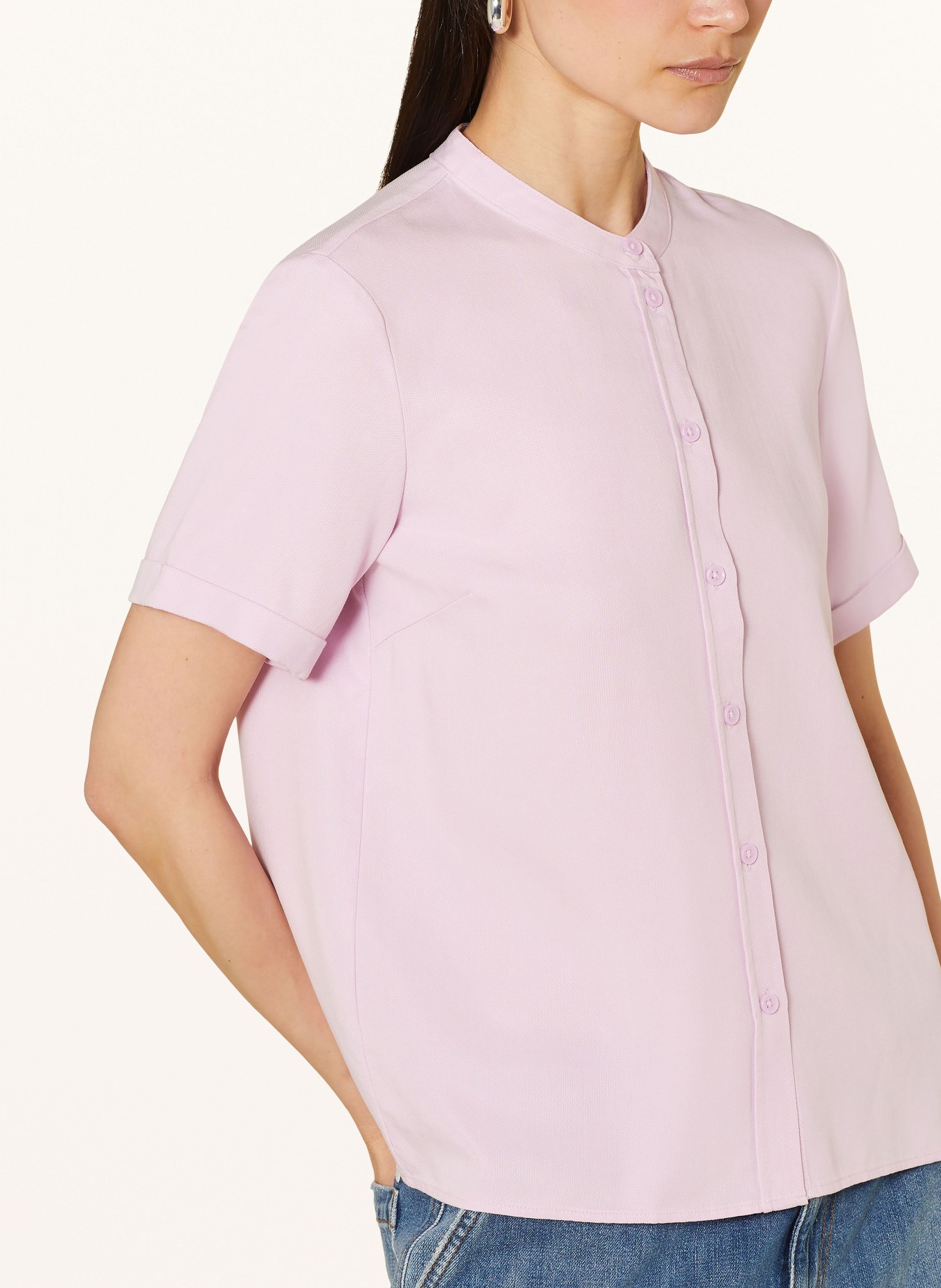 Marc O'Polo DENIM Piqué blouse, Color: 625 chilled violet (Image 4)