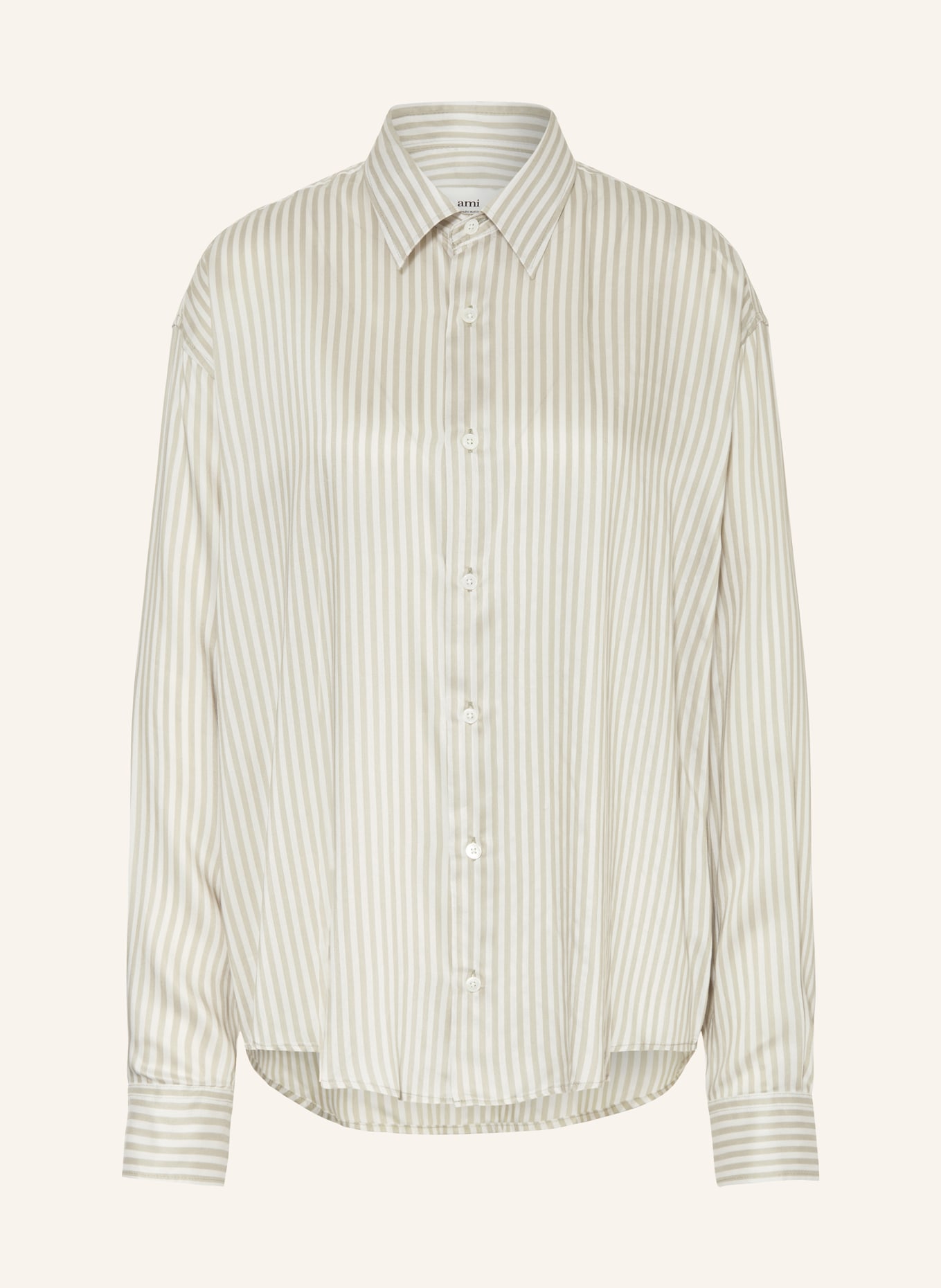 AMI PARIS Shirt blouse, Color: WHITE/ LIGHT GREEN (Image 1)