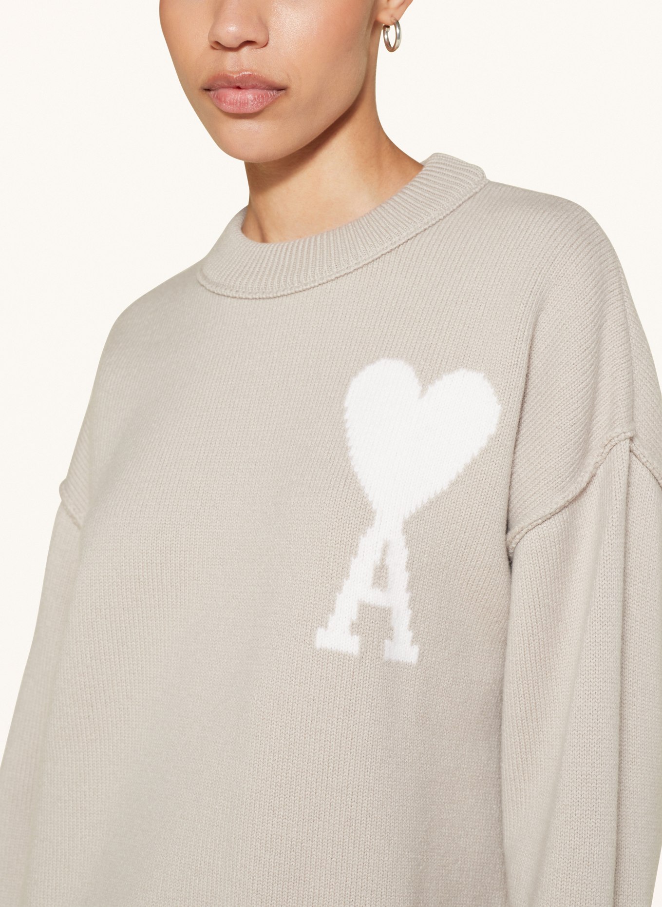 AMI PARIS Sweater, Color: BEIGE/ WHITE (Image 4)