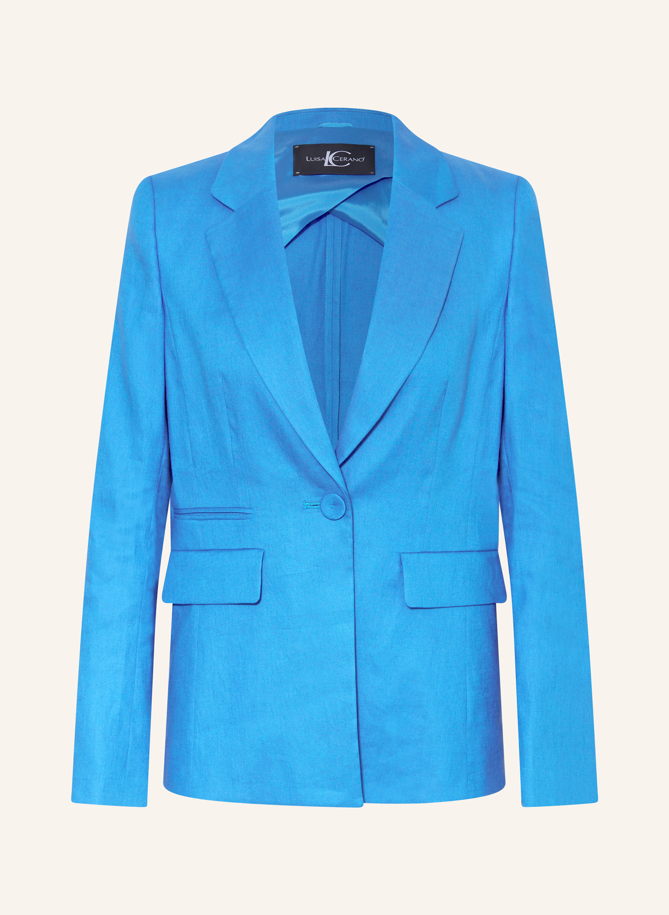 LUISA CERANO Blazer with linen, Color: BLUE (Image 1)