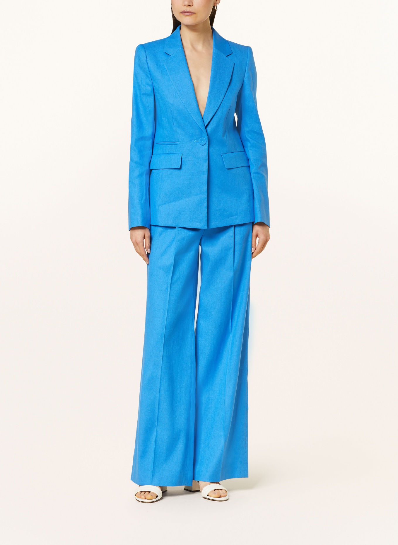 LUISA CERANO Blazer with linen, Color: BLUE (Image 2)