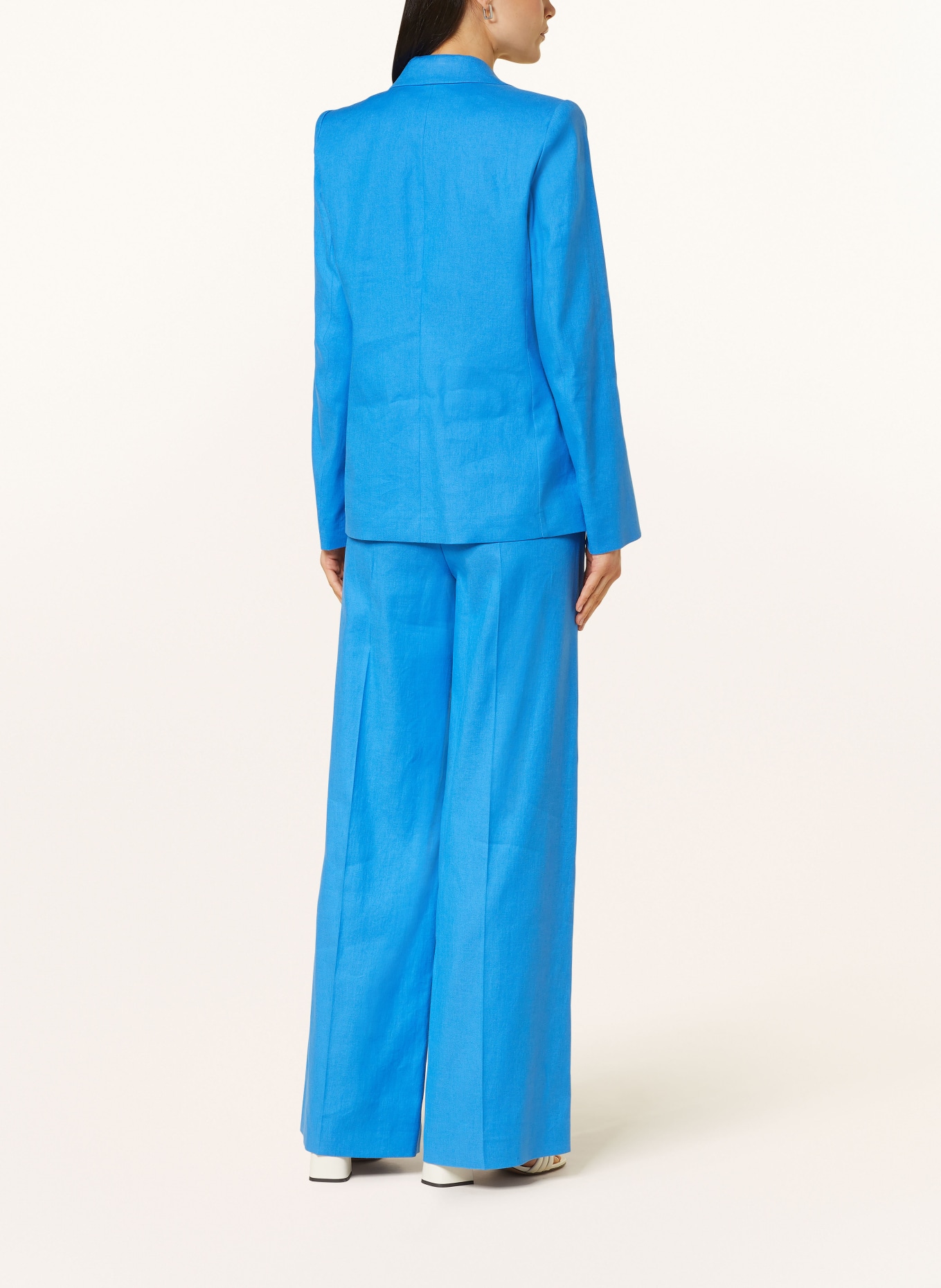 LUISA CERANO Blazer with linen, Color: BLUE (Image 3)