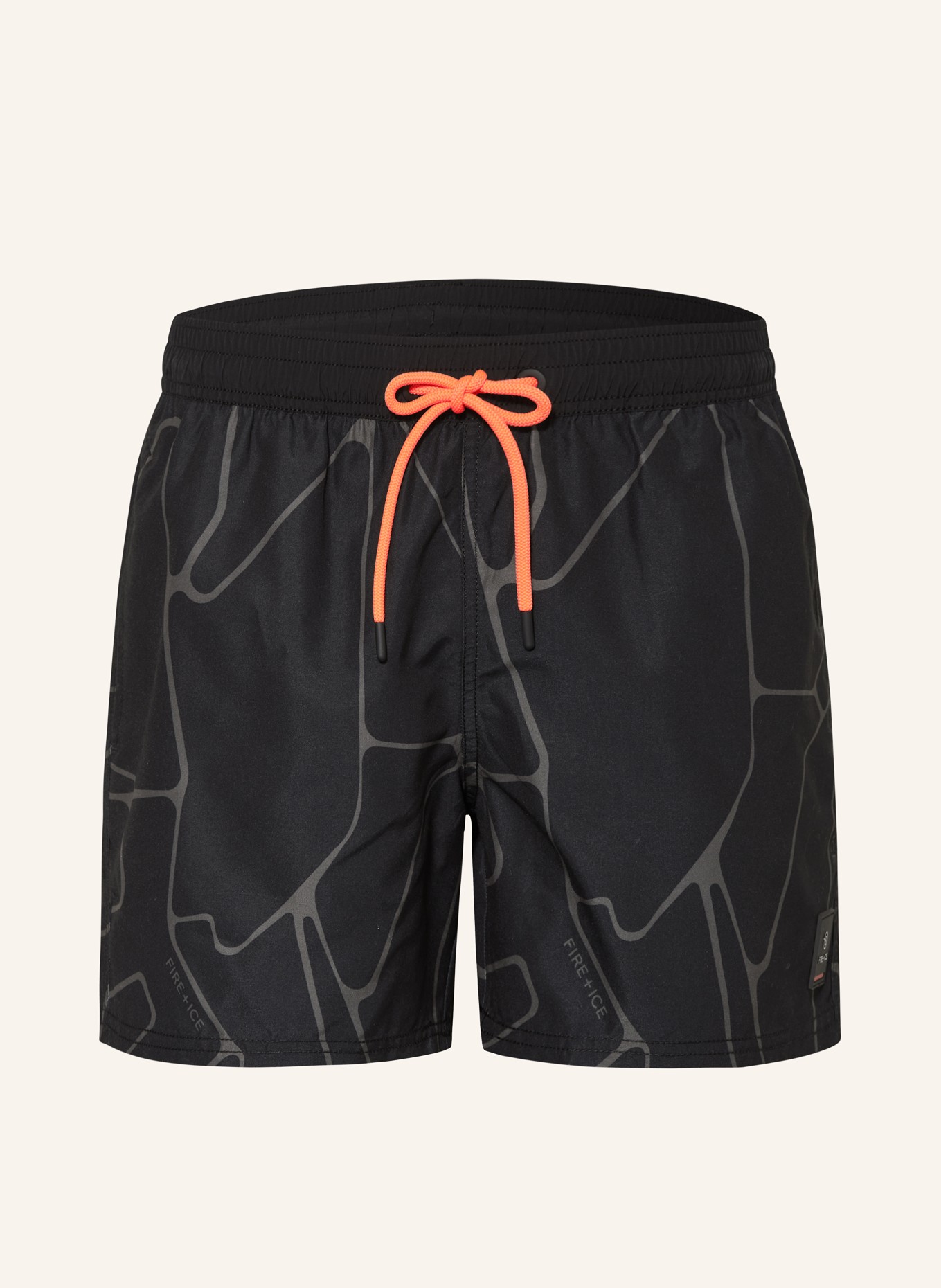 FIRE+ICE Swim shorts NELSON2, Color: BLACK/ BEIGE (Image 1)