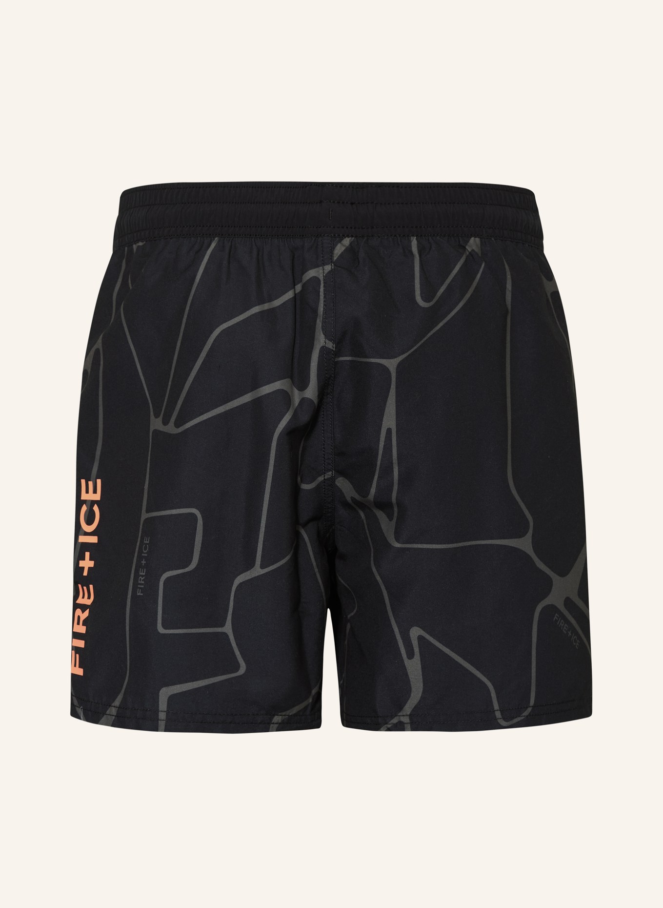 FIRE+ICE Swim shorts NELSON2, Color: BLACK/ BEIGE (Image 2)