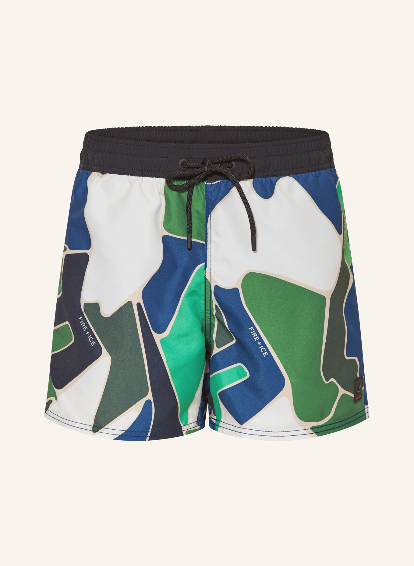 FIRE+ICE Swim shorts NELSON2, Color: GREEN/ BLUE/ ECRU (Image 1)