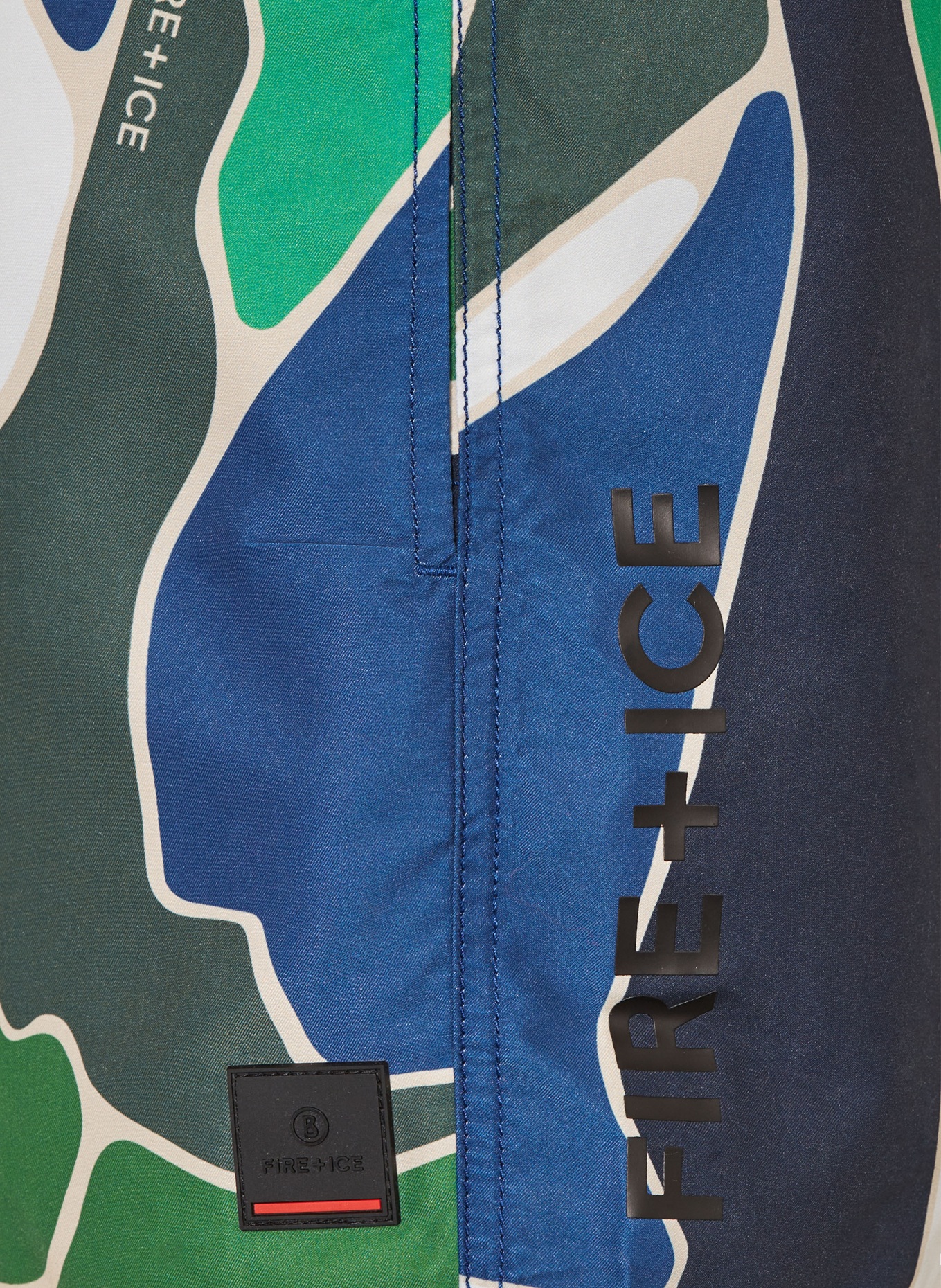 FIRE+ICE Swim shorts NELSON2, Color: GREEN/ BLUE/ ECRU (Image 3)
