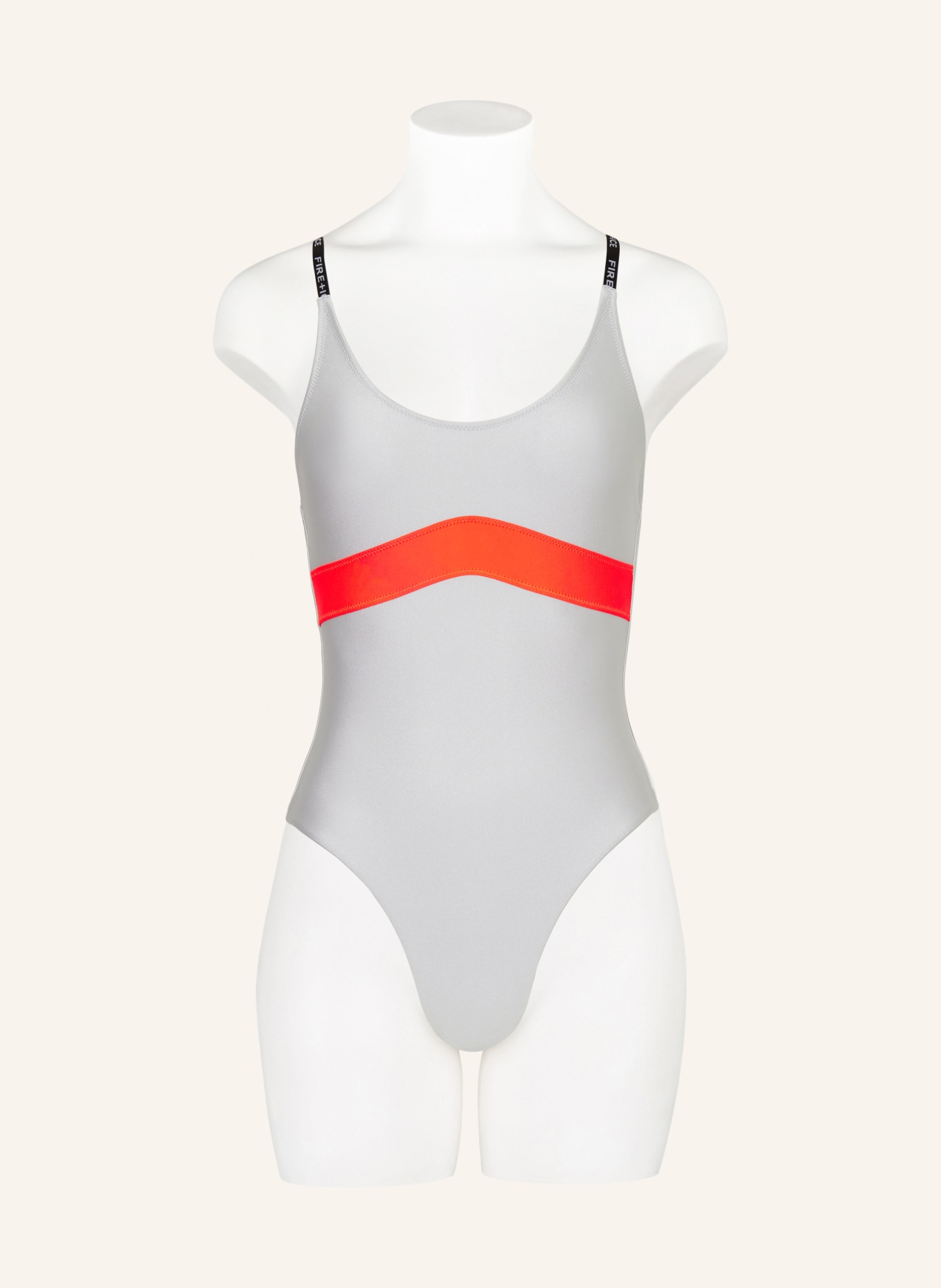 FIRE+ICE Swimsuit FABULA, Color: SILVER/ NEON ORANGE (Image 2)