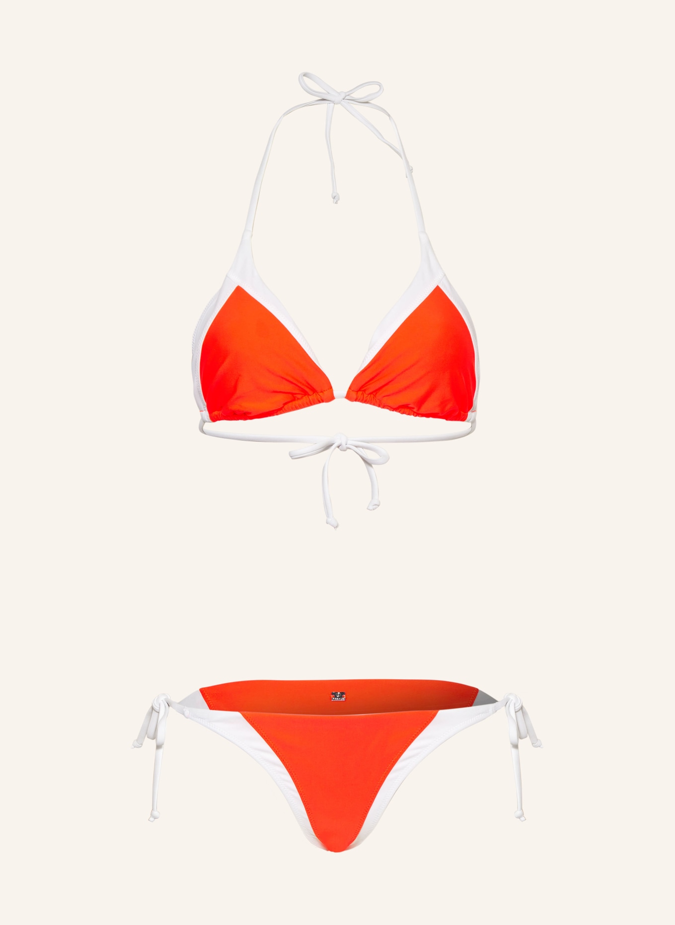 FIRE+ICE Bikini trójkątne BAILA dwustronne, Kolor: JASKRAWY POMARAŃCZOWY/ BIAŁY (Obrazek 1)