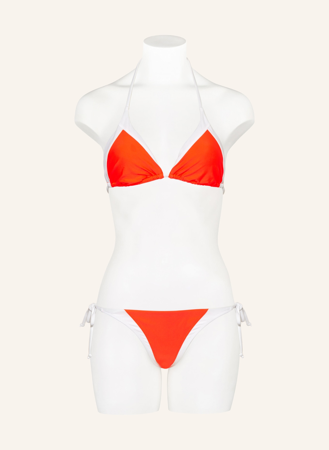 FIRE+ICE Triangle bikini BAILA reversible, Color: NEON ORANGE/ WHITE (Image 2)
