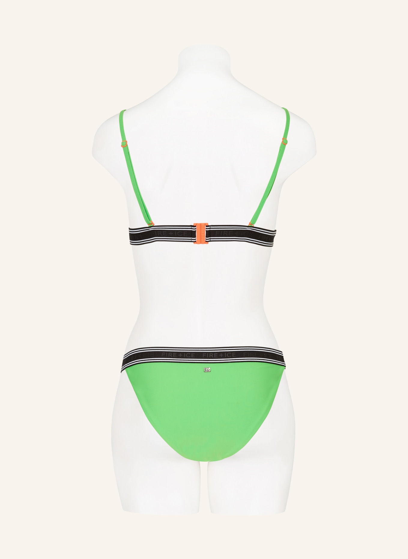 FIRE+ICE Triangle bikini top HANKA3, Color: GREEN (Image 3)
