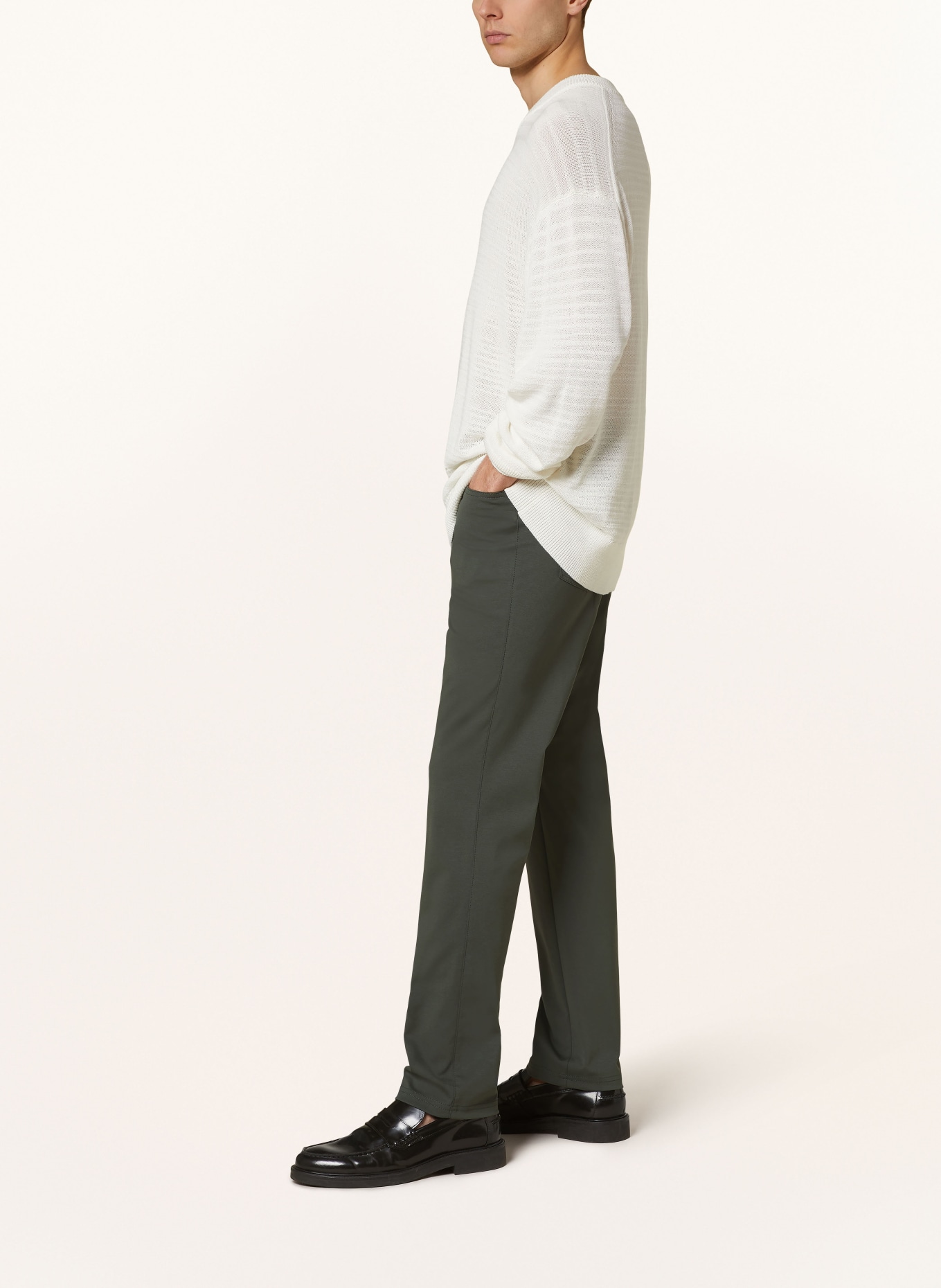 BRAX Spodnie dżersejowe STYLE CHUCK modern fit, Kolor: OLIWKOWY (Obrazek 4)