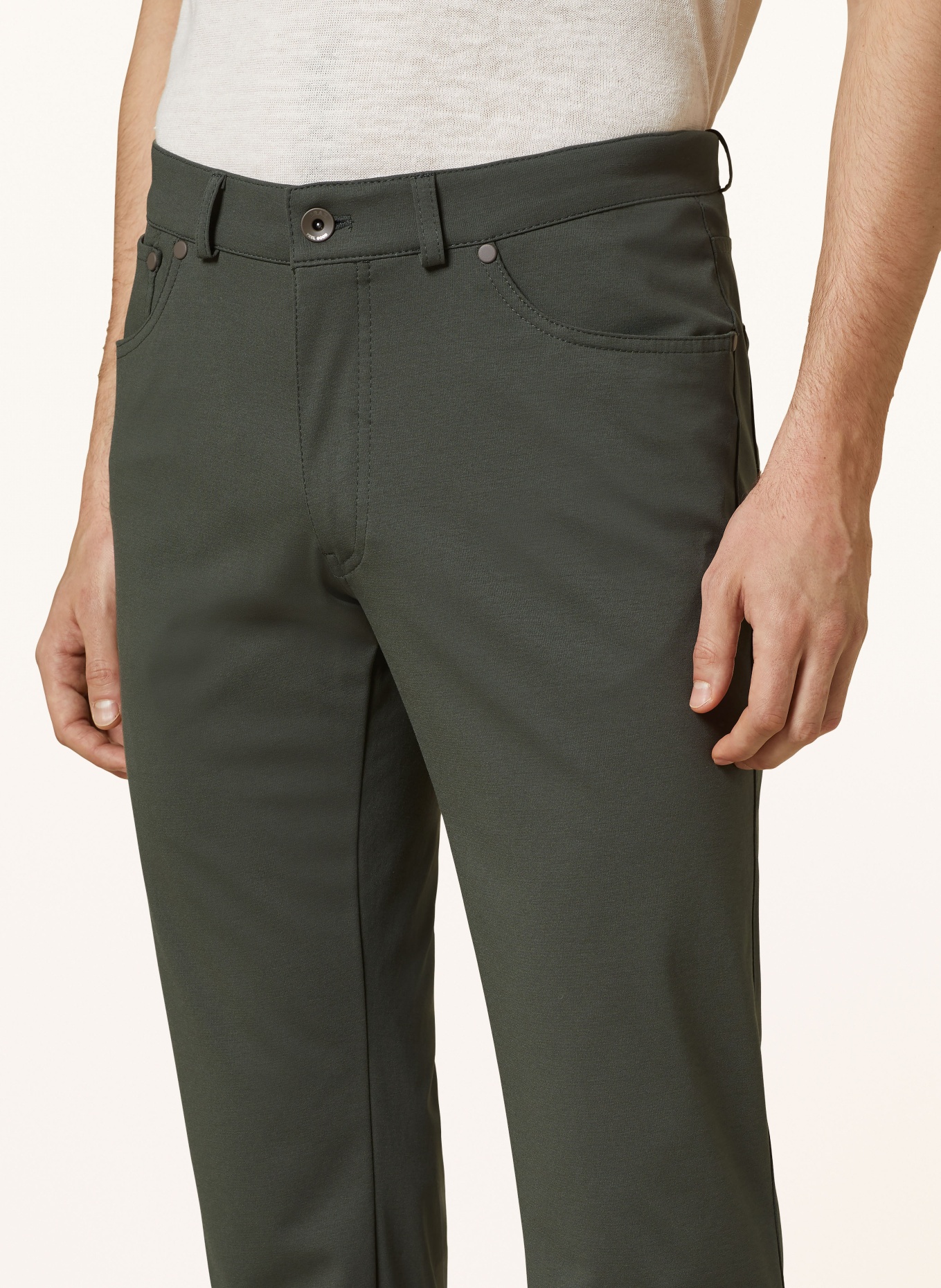 BRAX Jersey trousers STYLE CHUCK modern fit, Color: OLIVE (Image 5)