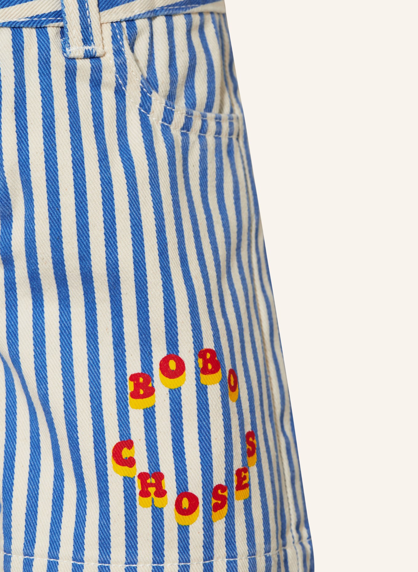BOBO CHOSES Džínové šortky, Barva: MODRÁ/ KRÉMOVÁ (Obrázek 3)