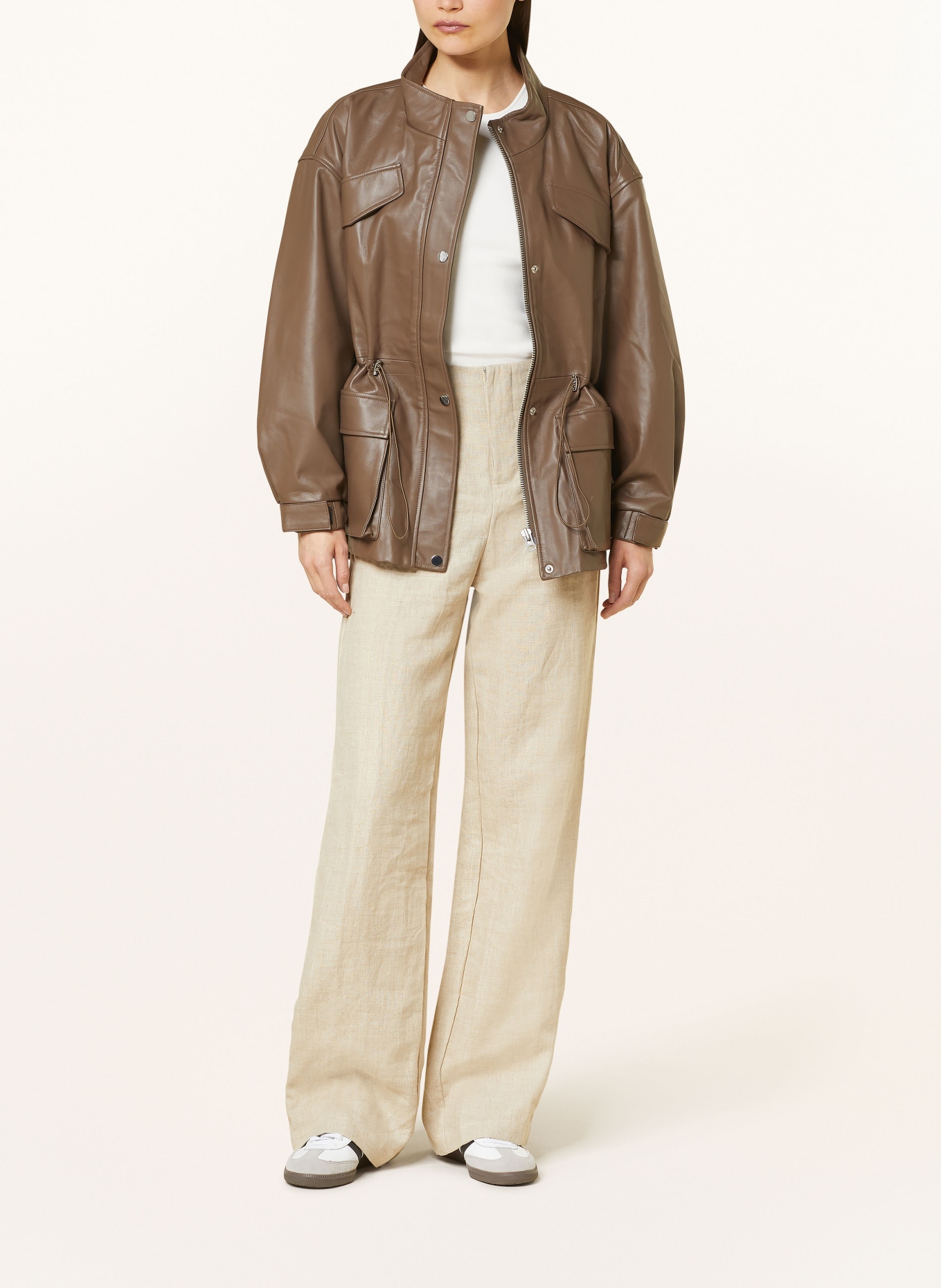 MEOTINE Leather jacket KAIA, Color: BROWN (Image 2)