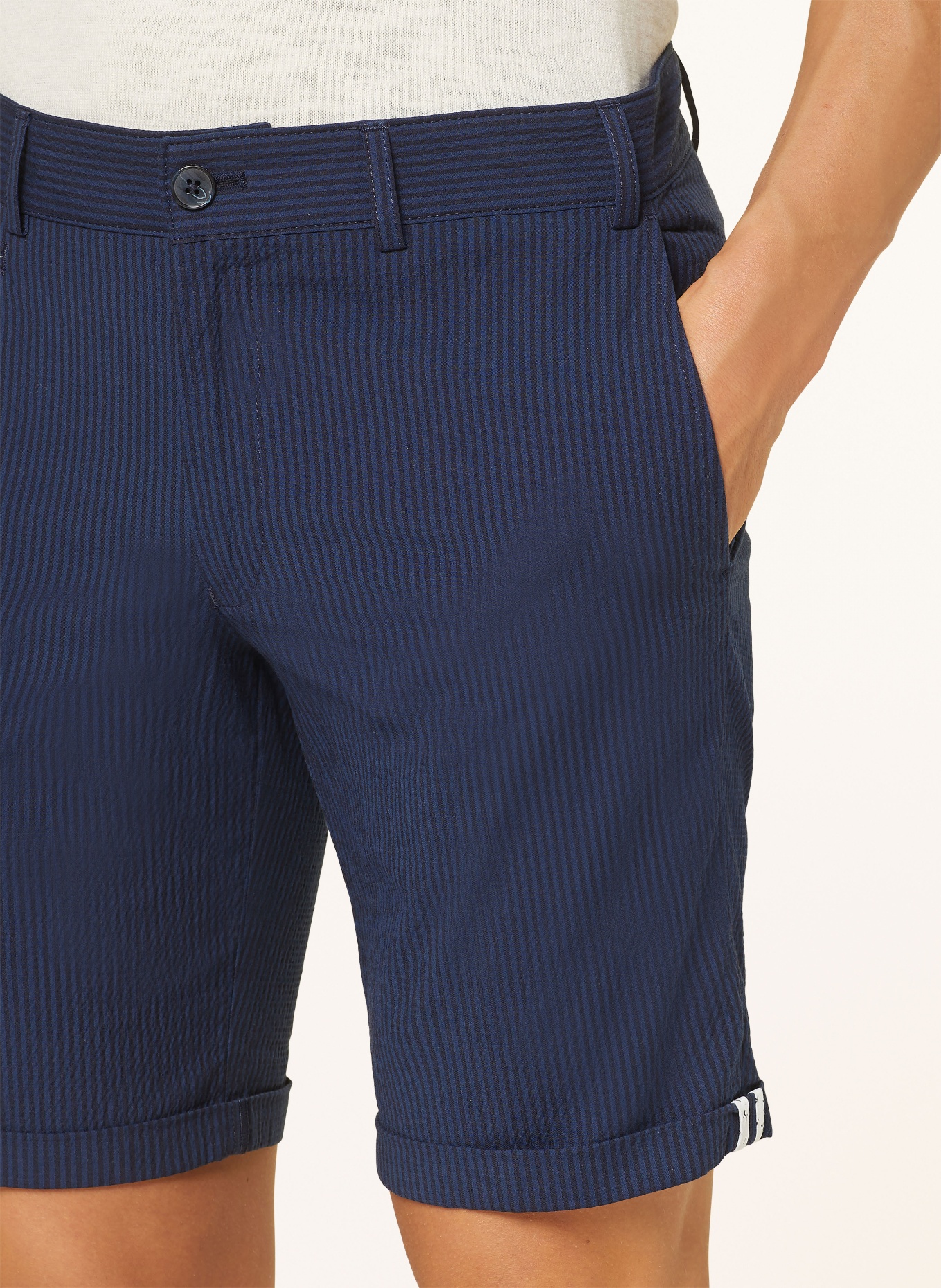 HILTL Shorts, Color: DARK BLUE/ BLUE (Image 5)
