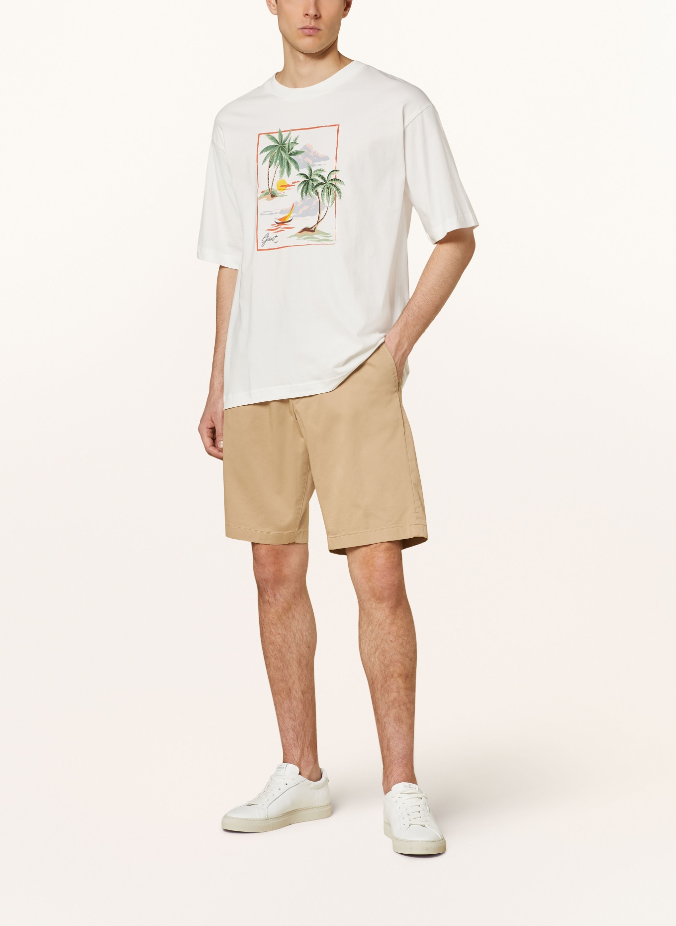 GANT T-shirt, Color: WHITE/ GREEN/ YELLOW (Image 2)