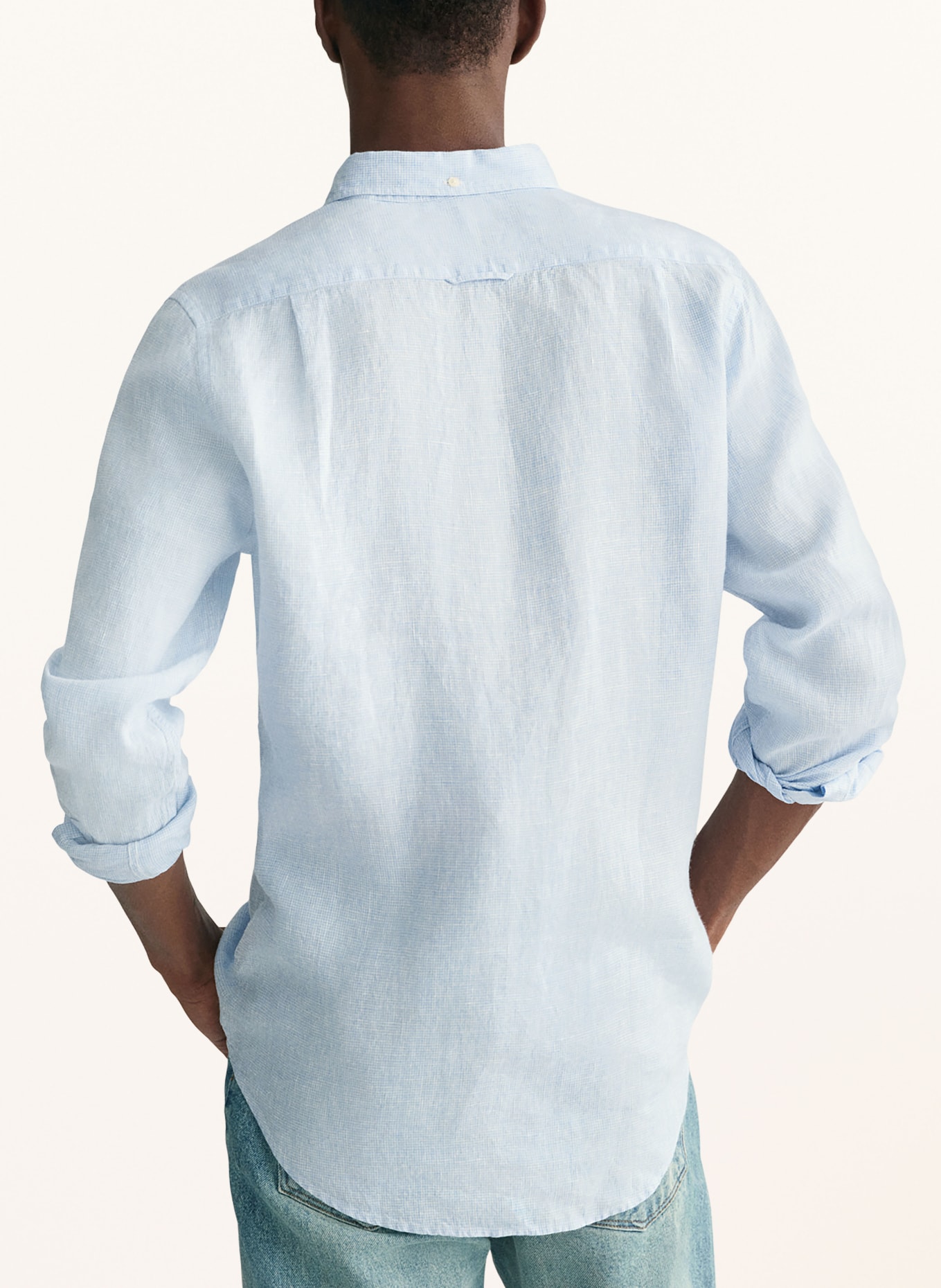 GANT Linen shirt slim fit, Color: LIGHT BLUE/ WHITE (Image 3)