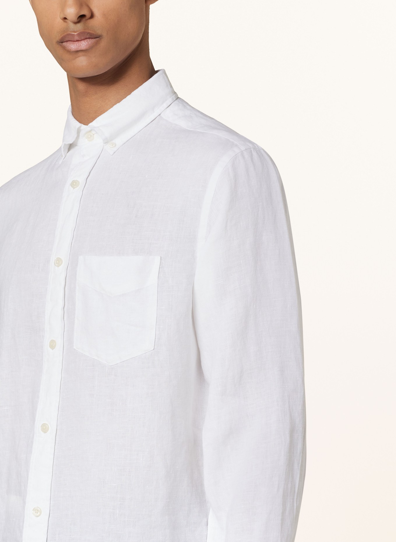 GANT Leinenhemd Regular Fit in weiss