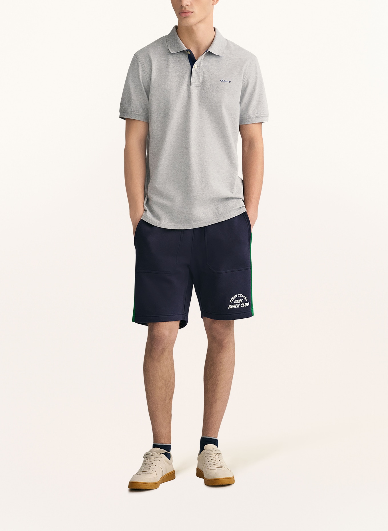 GANT Piqué-Poloshirt, Farbe: HELLGRAU (Bild 2)