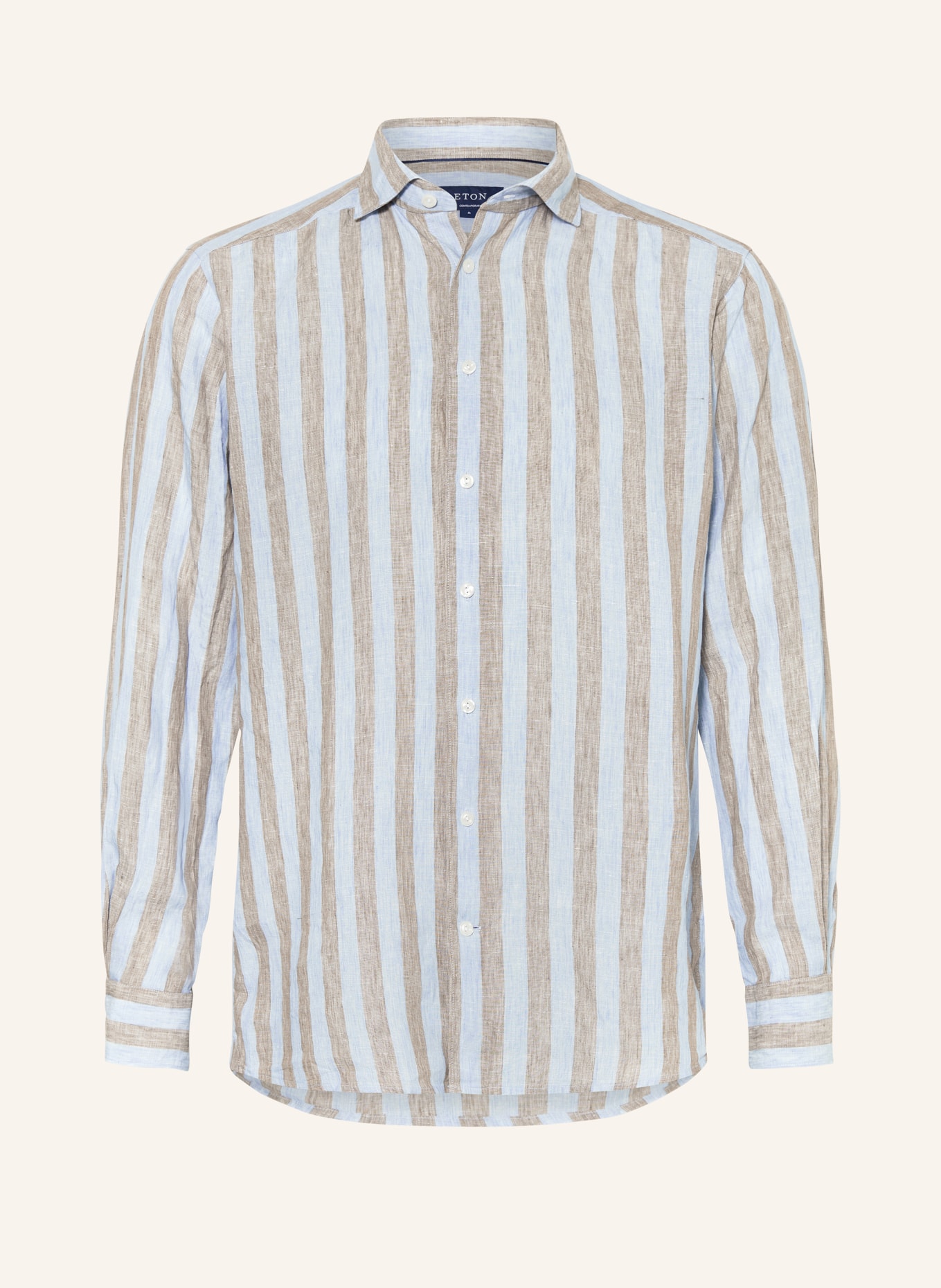 ETON Linen shirt extra slim fit, Color: LIGHT BLUE/ BROWN (Image 1)
