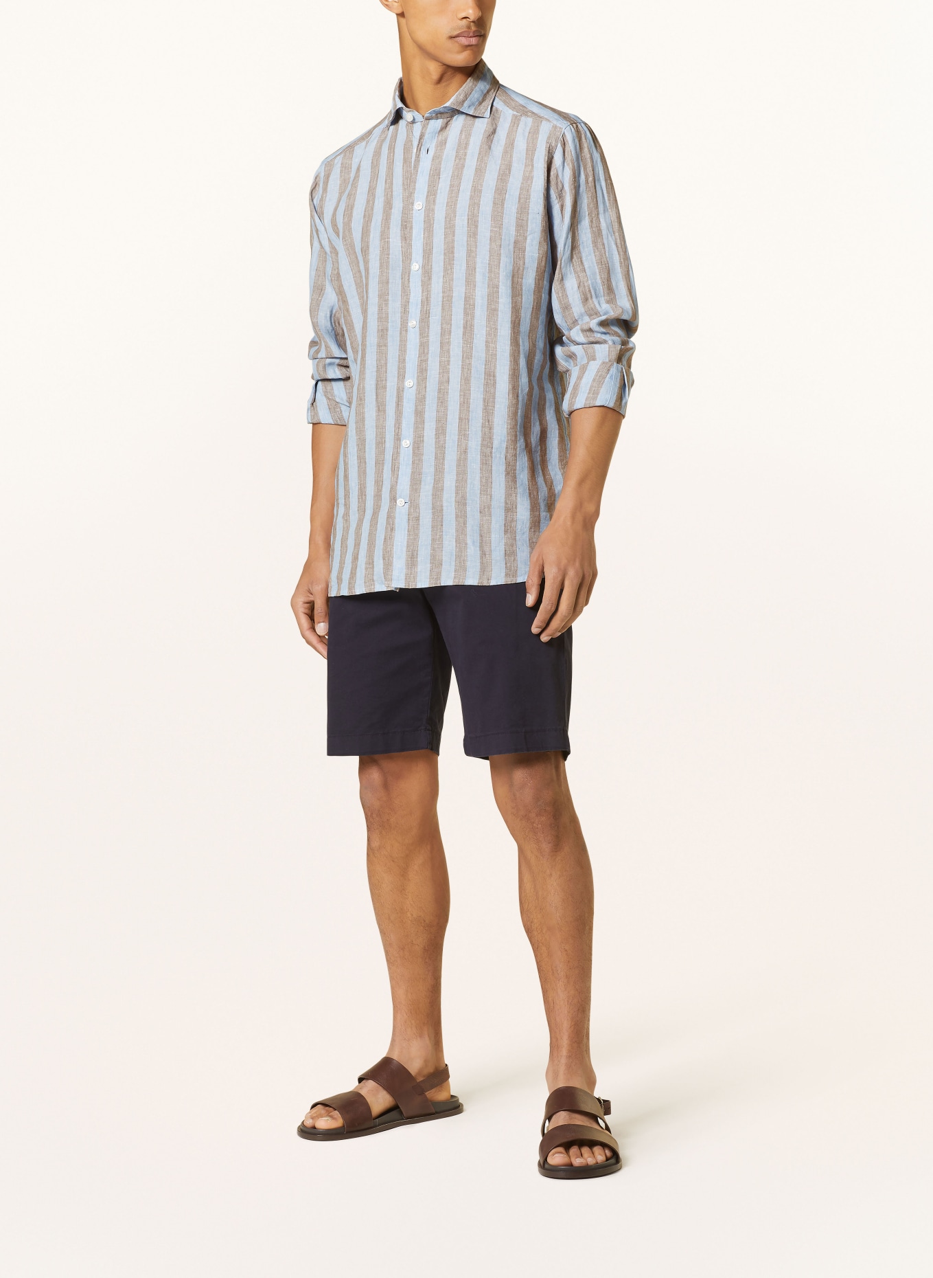 ETON Leinenhemd Extra Slim Fit, Farbe: HELLBLAU/ BRAUN (Bild 2)