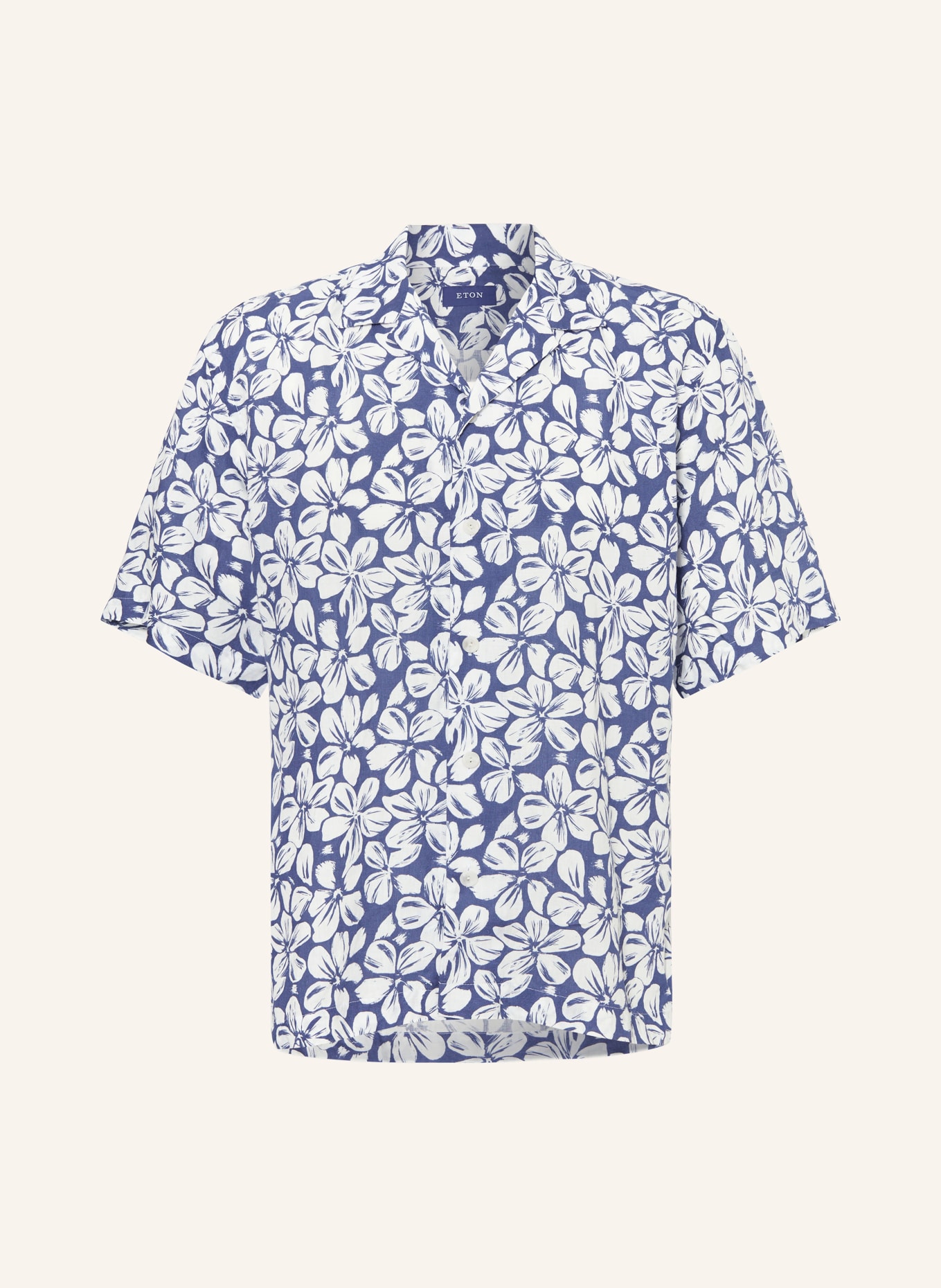 ETON Resorthemd Regular Fit aus Leinen, Farbe: DUNKELBLAU/ WEISS (Bild 1)