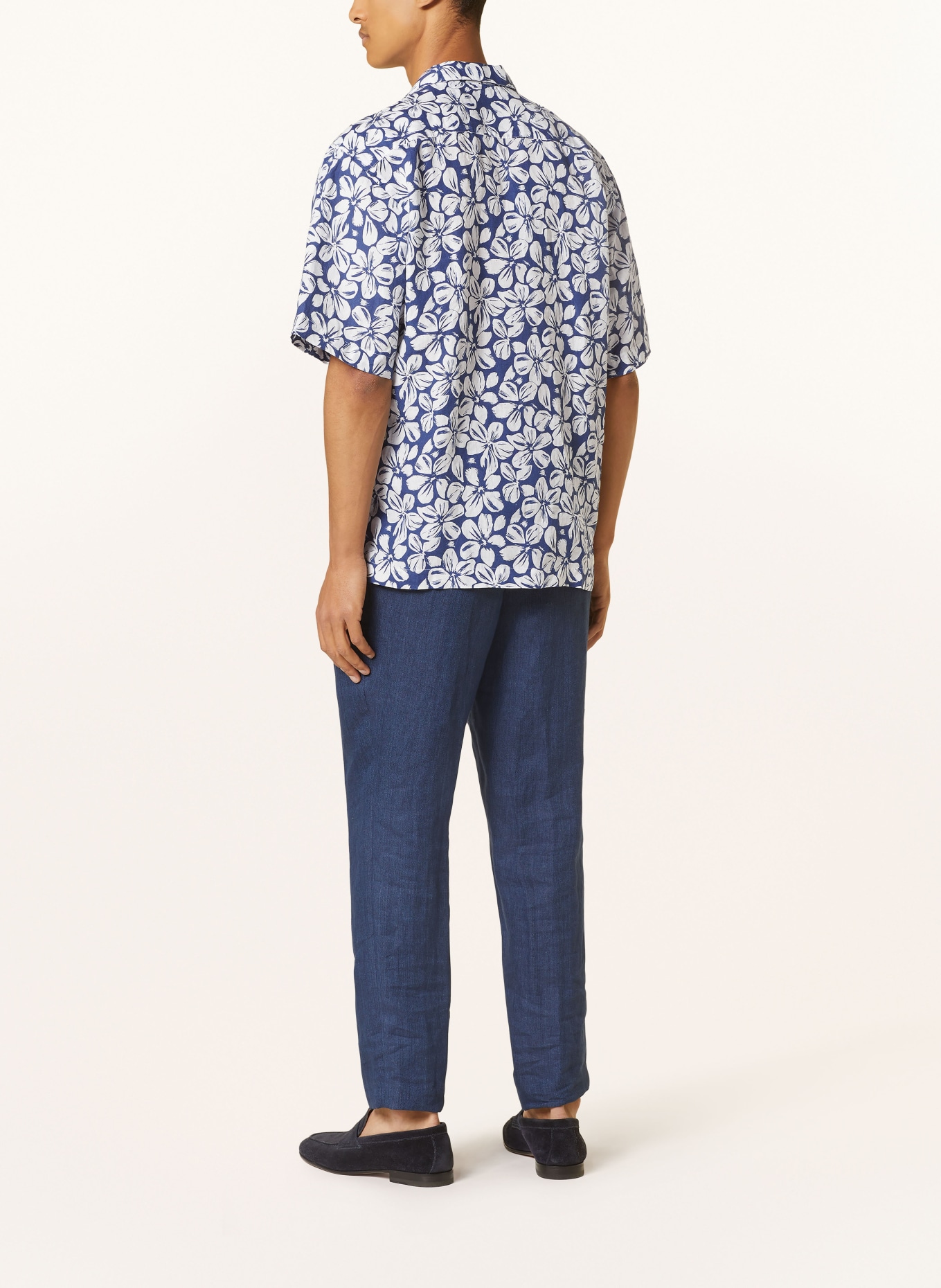 ETON Resorthemd Regular Fit aus Leinen, Farbe: DUNKELBLAU/ WEISS (Bild 3)