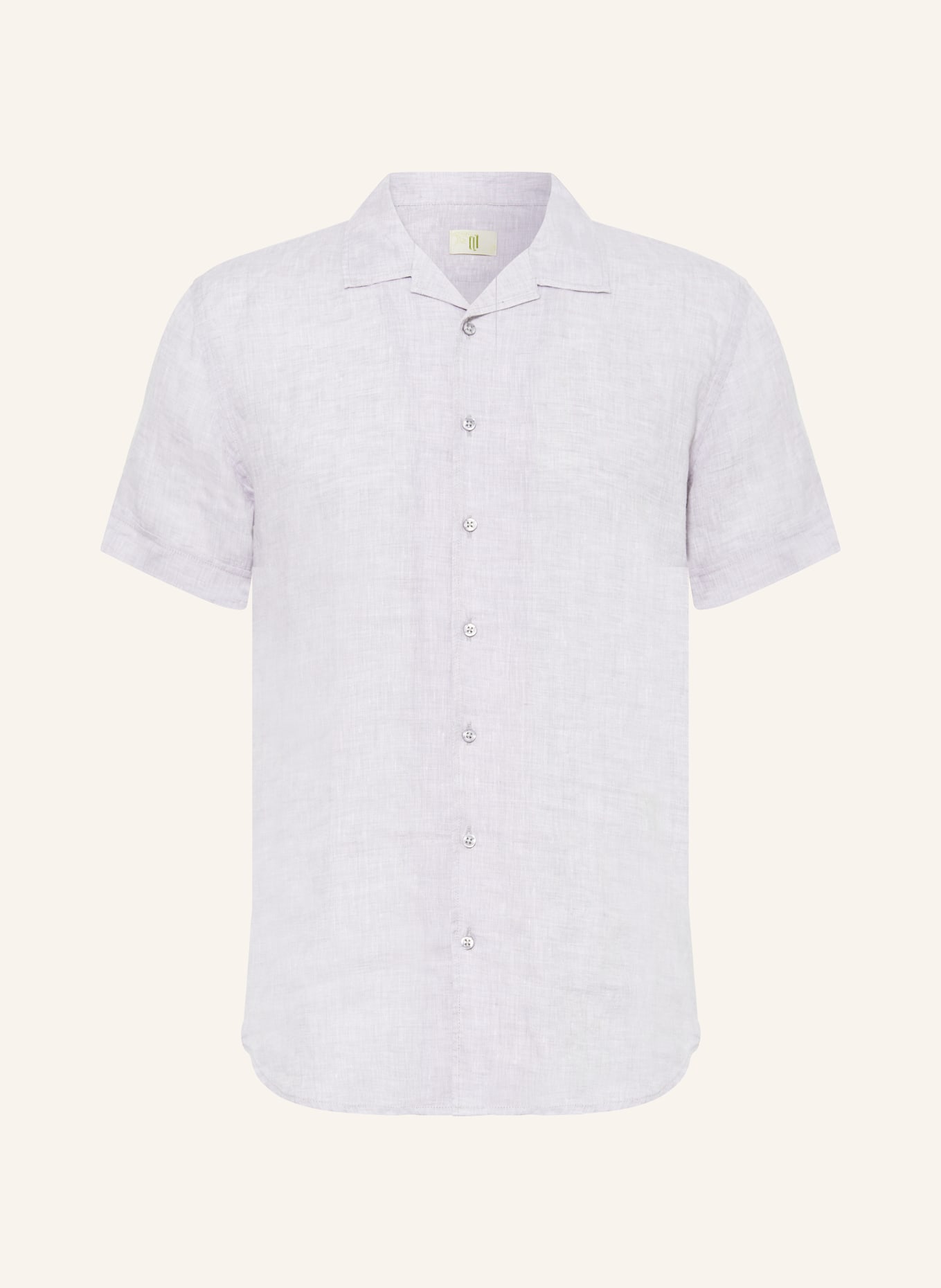 Q1 Manufaktur Resort shirt OLLY slim relaxed fit in linen, Color: GRAY (Image 1)