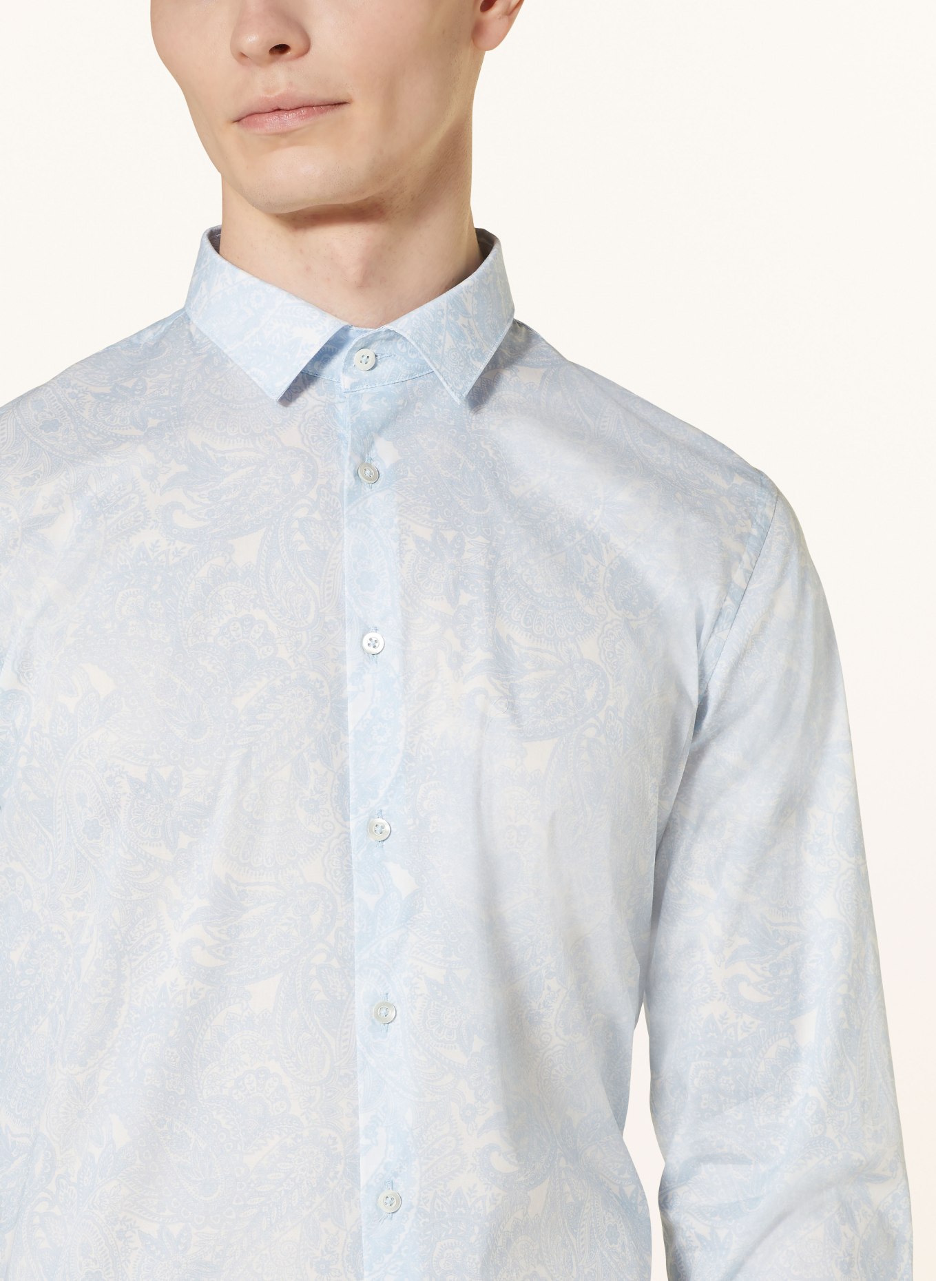 Q1 Manufaktur Shirt premium fit, Color: LIGHT BLUE/ WHITE (Image 4)