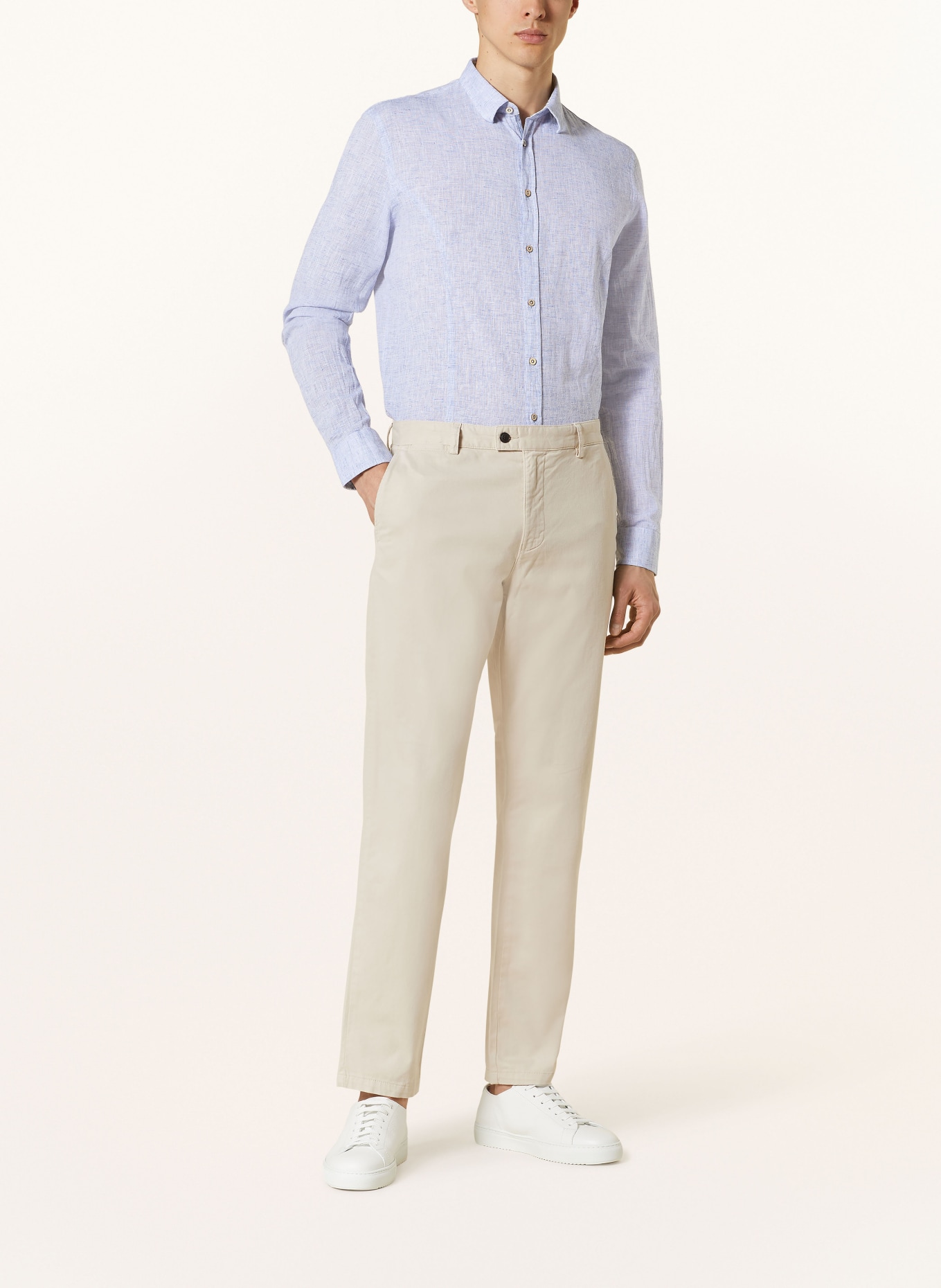 Q1 Manufaktur Hemd Extra Slim Fit mit Leinen, Farbe: BLAU (Bild 2)