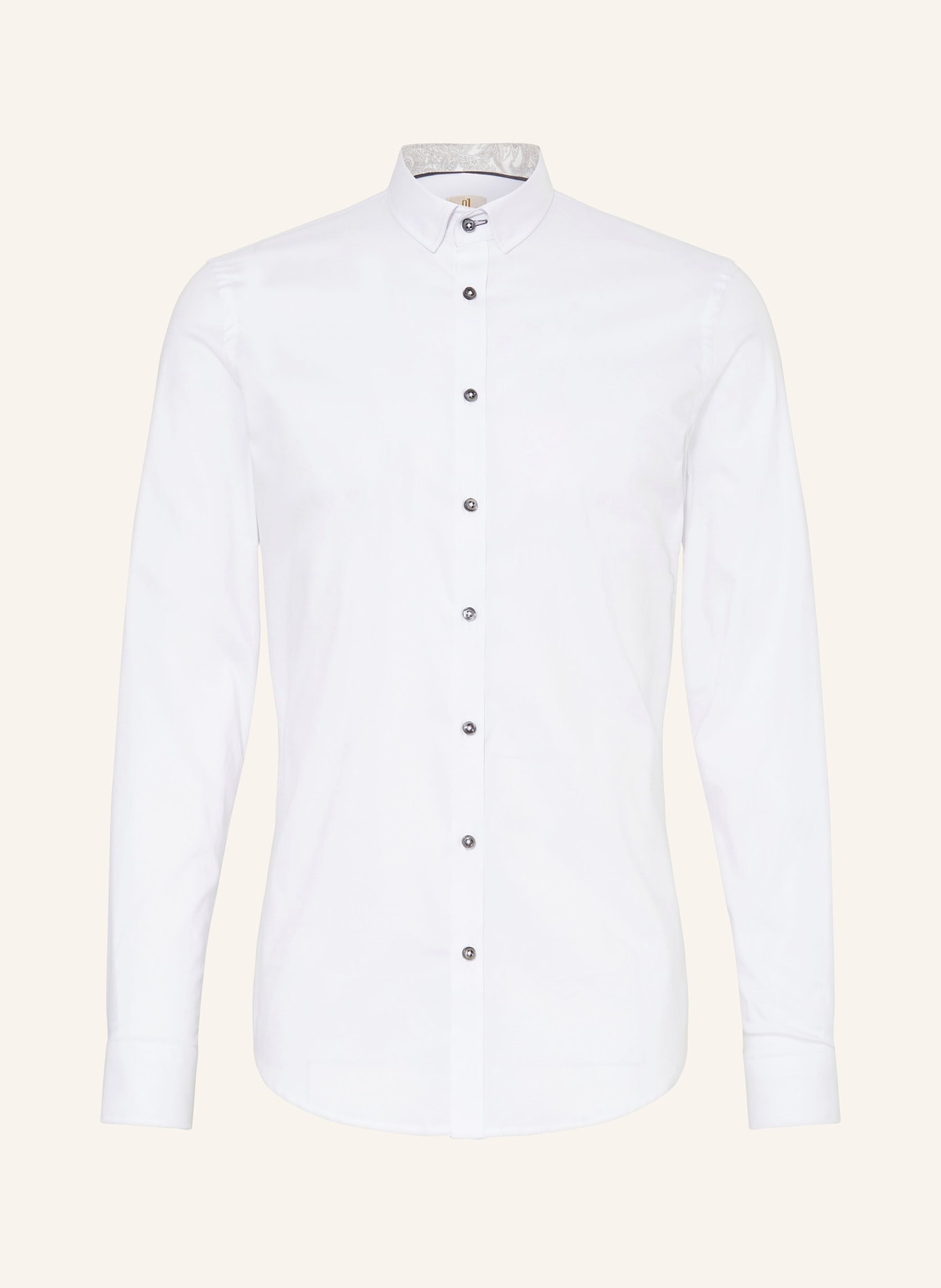 Q1 Manufaktur Shirt extra slim fit, Color: WHITE/ GRAY (Image 1)