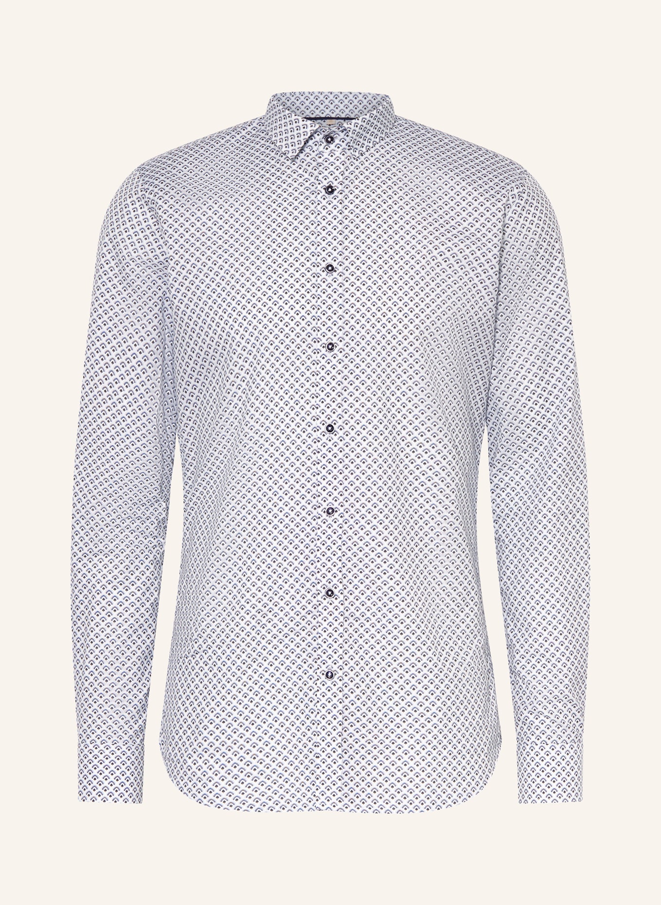 Q1 Manufaktur Shirt extra slim fit, Color: BLUE/ WHITE/ BEIGE (Image 1)