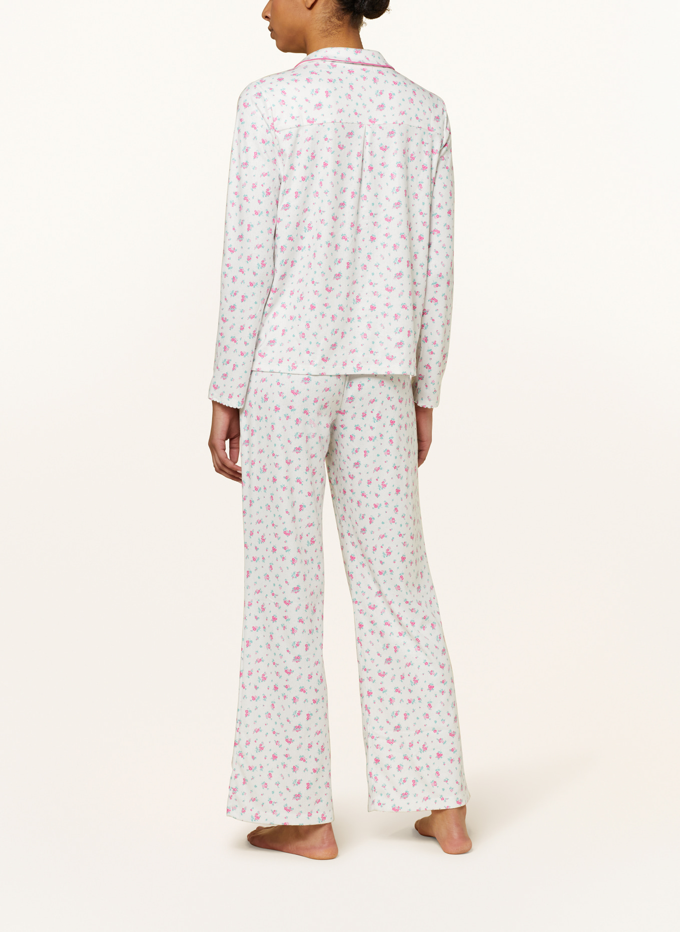 P.J.Salvage Pajamas, Color: WHITE/ PINK/ GREEN (Image 3)