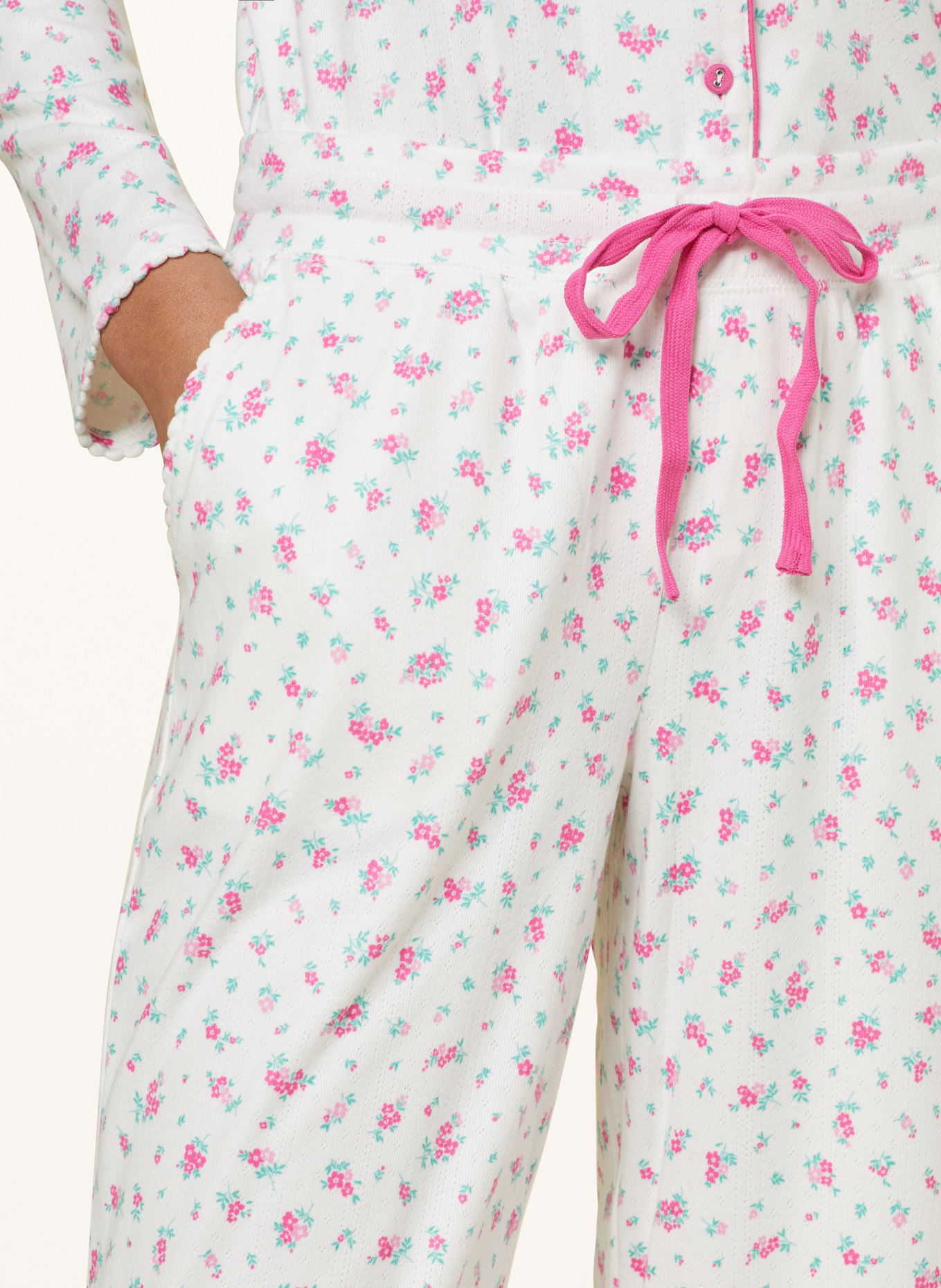 P.J.Salvage Pajamas, Color: WHITE/ PINK/ GREEN (Image 4)