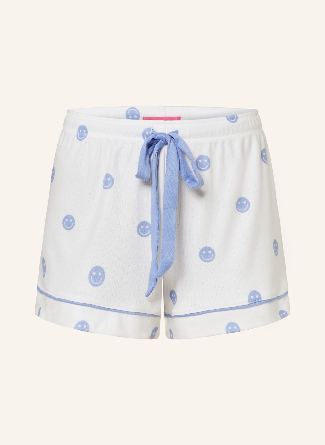 P.J.Salvage Pajama shorts, Color: WHITE/ BLUE (Image 1)