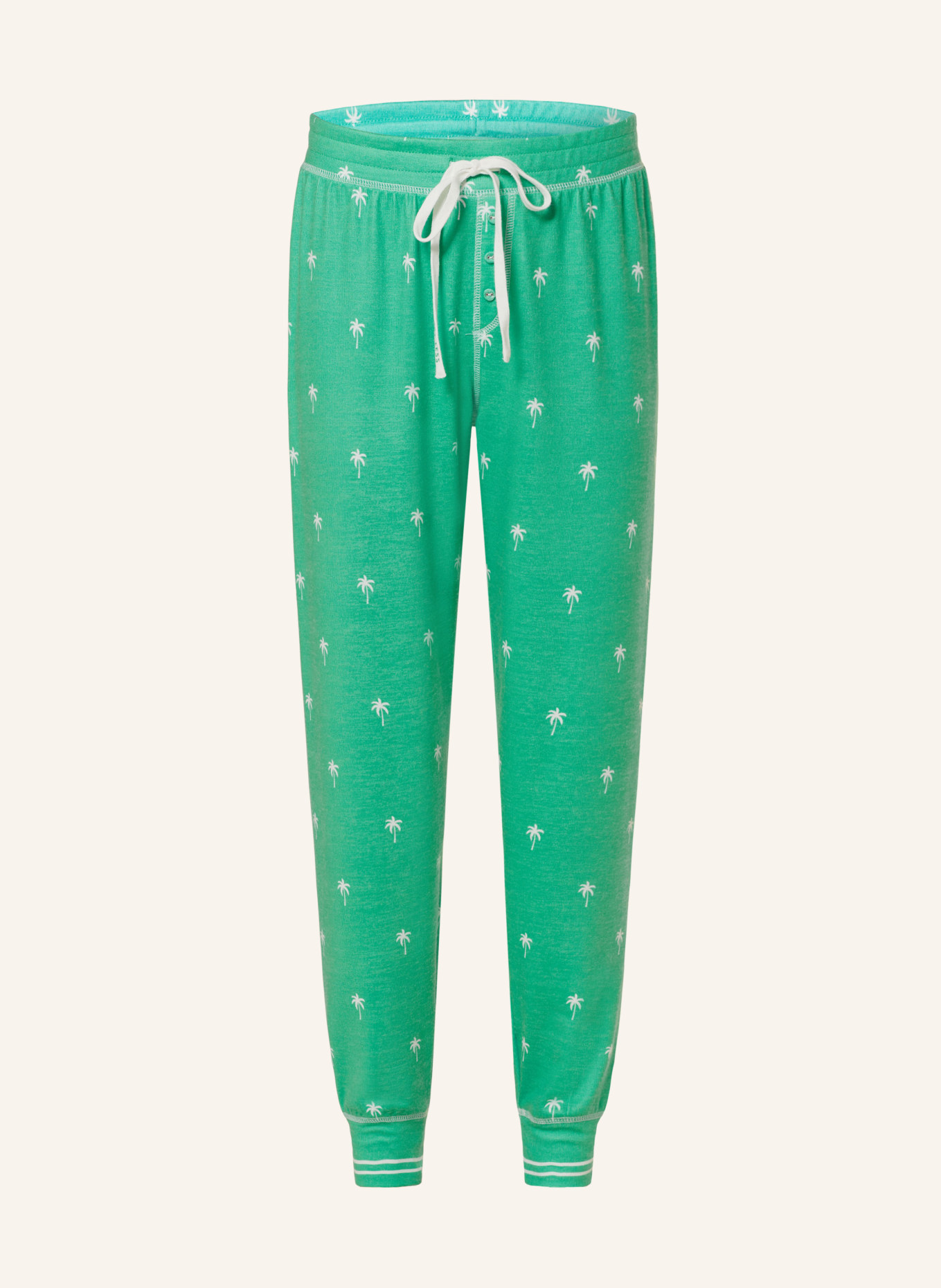 P.J.Salvage Pajama pants, Color: GREEN/ CREAM (Image 1)
