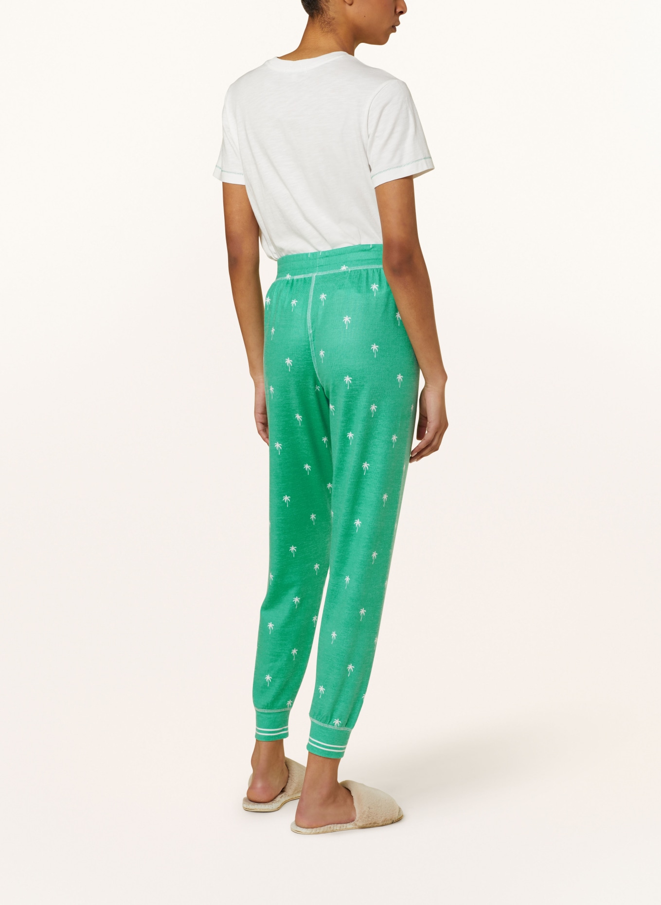 P.J.Salvage Pajama pants, Color: GREEN/ CREAM (Image 3)