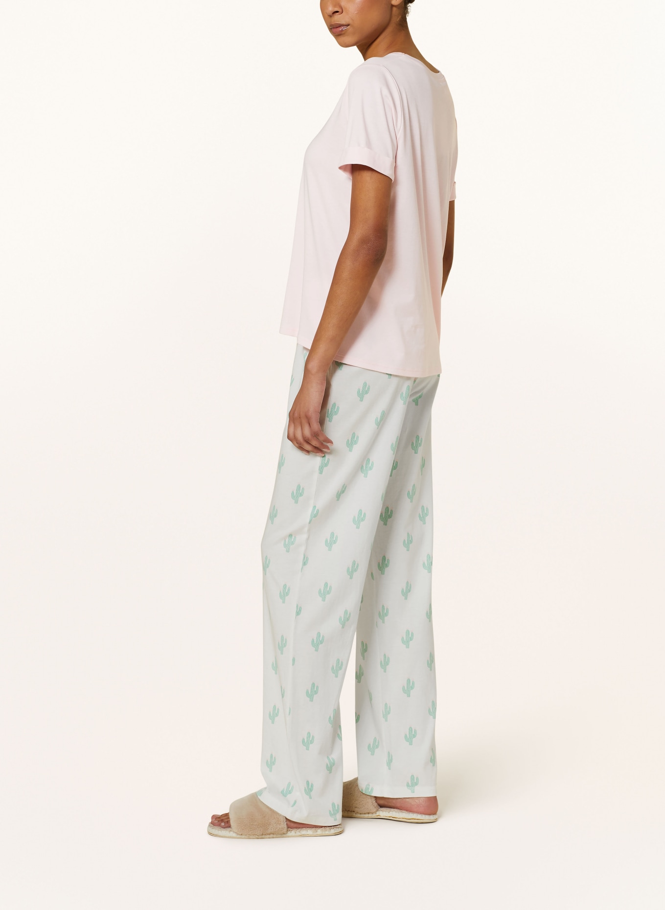 P.J.Salvage Pajama pants, Color: CREAM/ GREEN (Image 4)