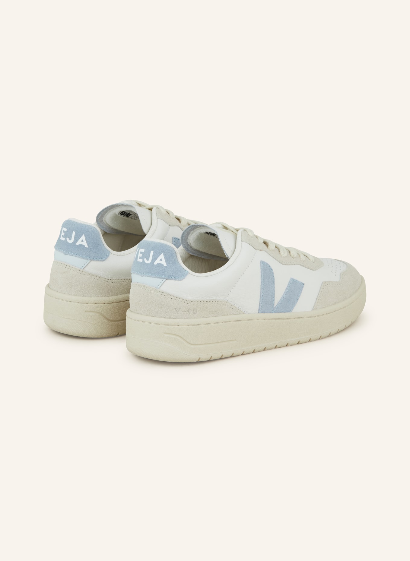 VEJA Sneakers V-90, Color: LIGHT GRAY/ WHITE/ LIGHT BLUE (Image 2)