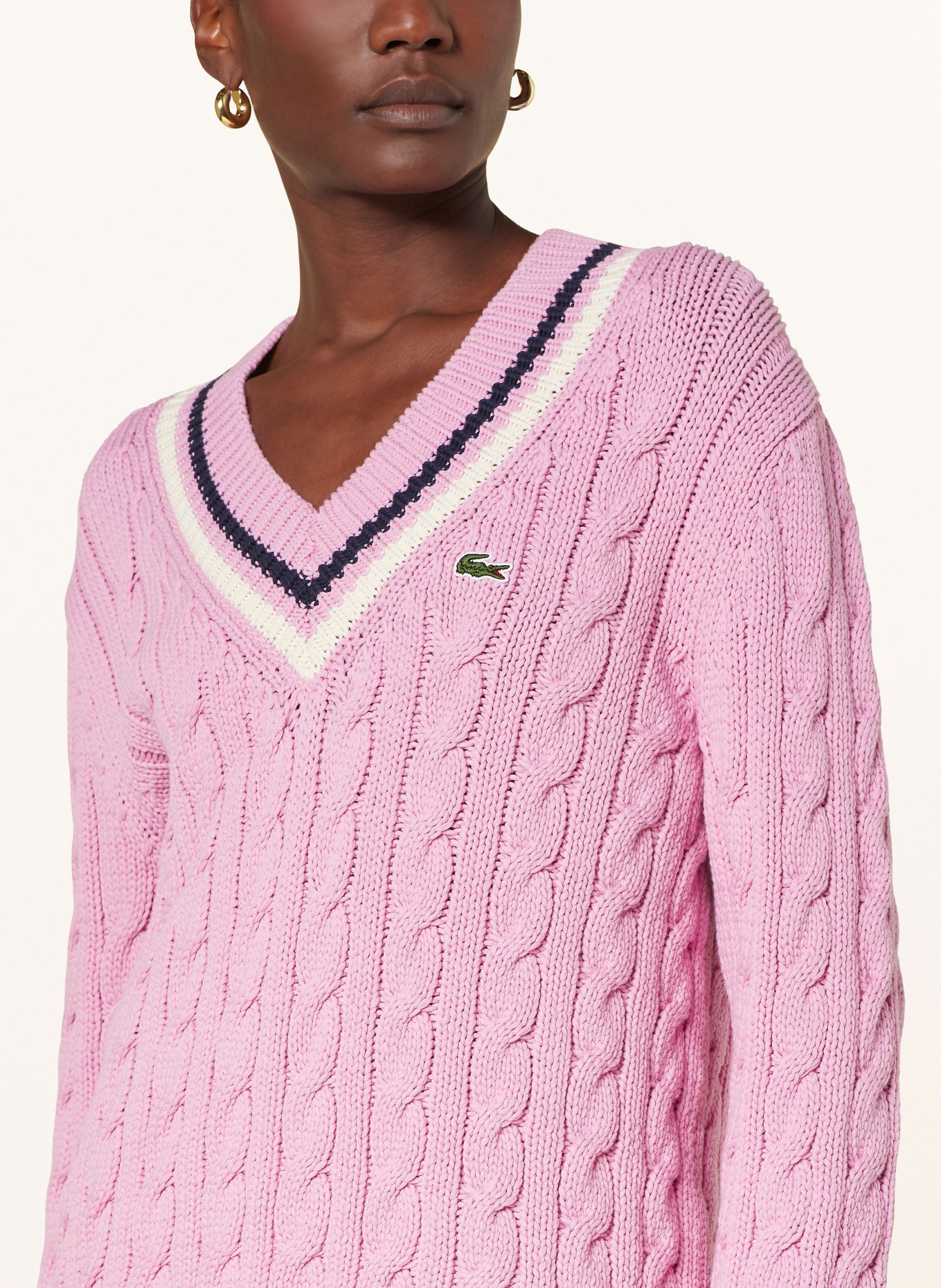 LACOSTE Pullover, Farbe: ROSA/ ECRU/ DUNKELBLAU (Bild 4)