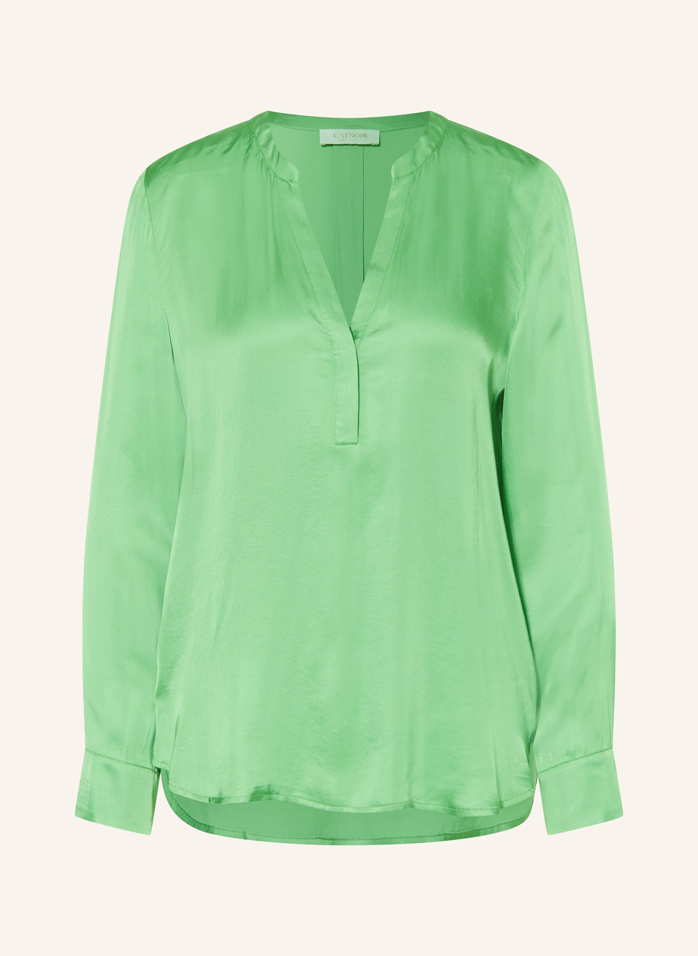 CATNOIR Satin blouse, Color: LIGHT GREEN (Image 1)