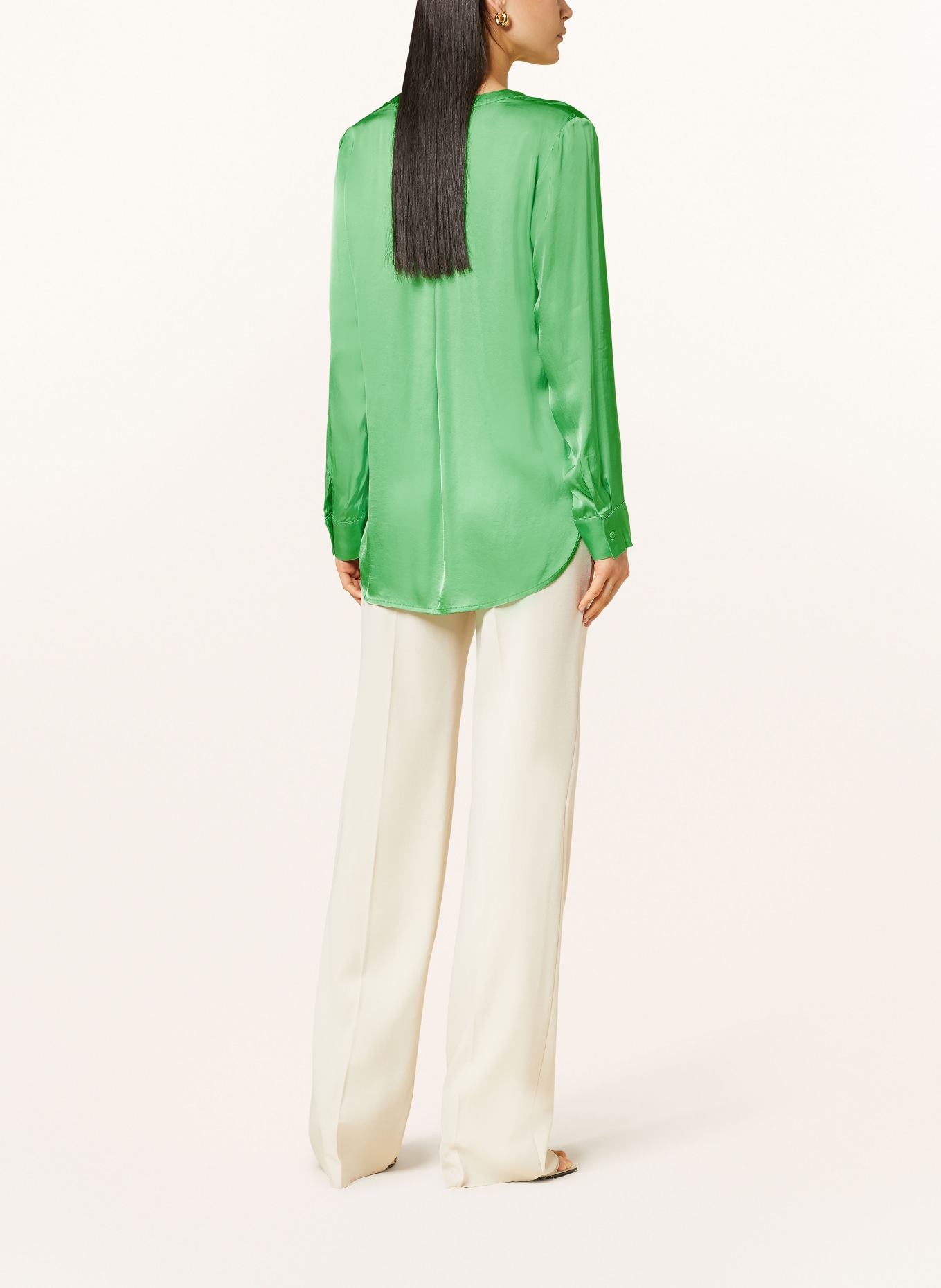 CATNOIR Satin blouse, Color: LIGHT GREEN (Image 3)