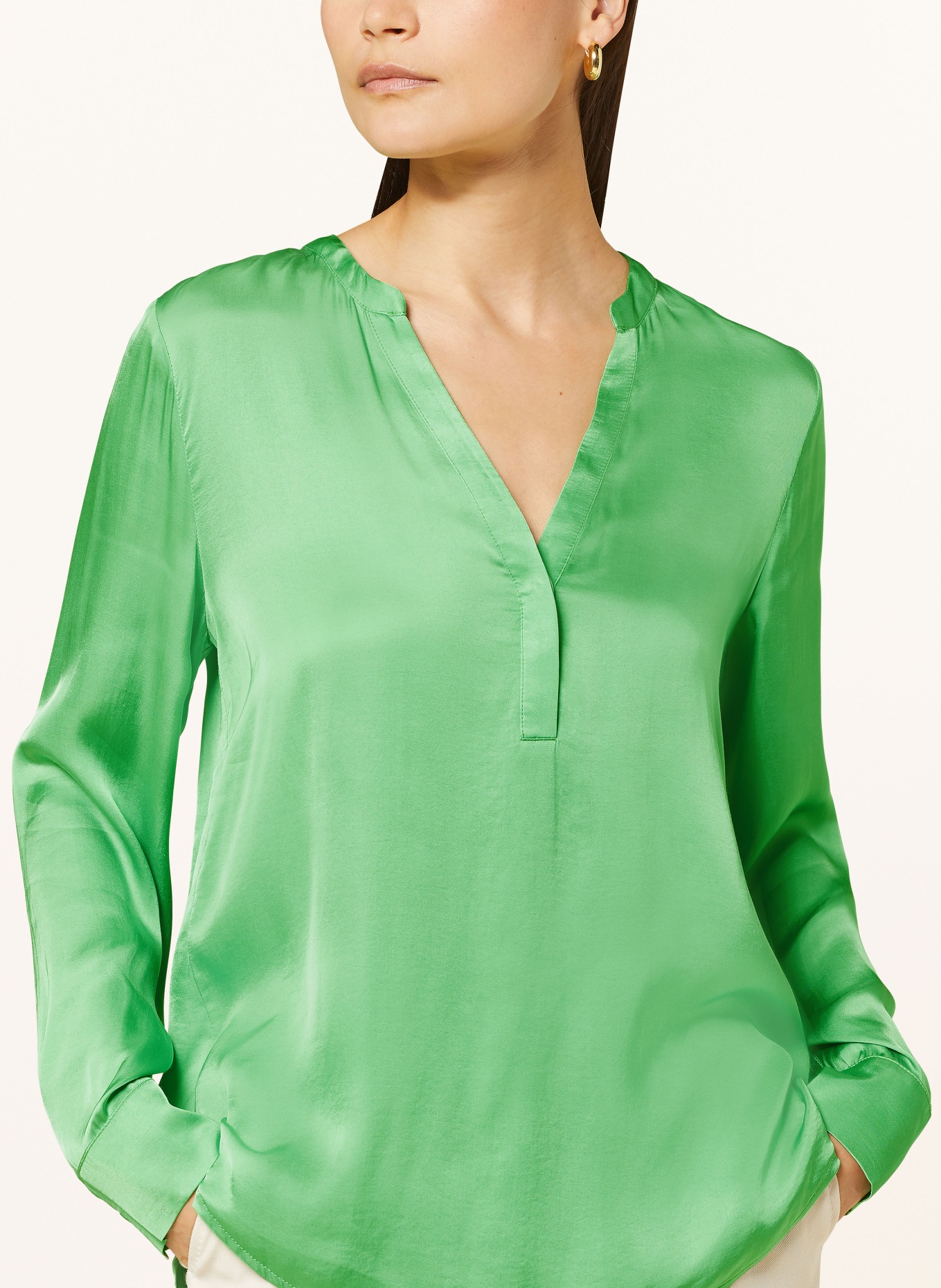 CATNOIR Satin blouse, Color: LIGHT GREEN (Image 4)