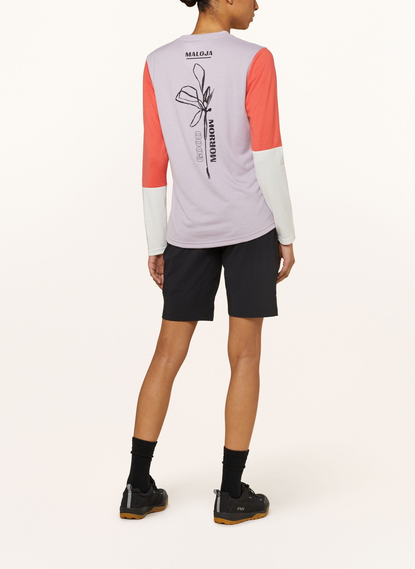 maloja Cycling shirt TURNERKAMPM., Color: PURPLE/ ORANGE/ WHITE (Image 2)